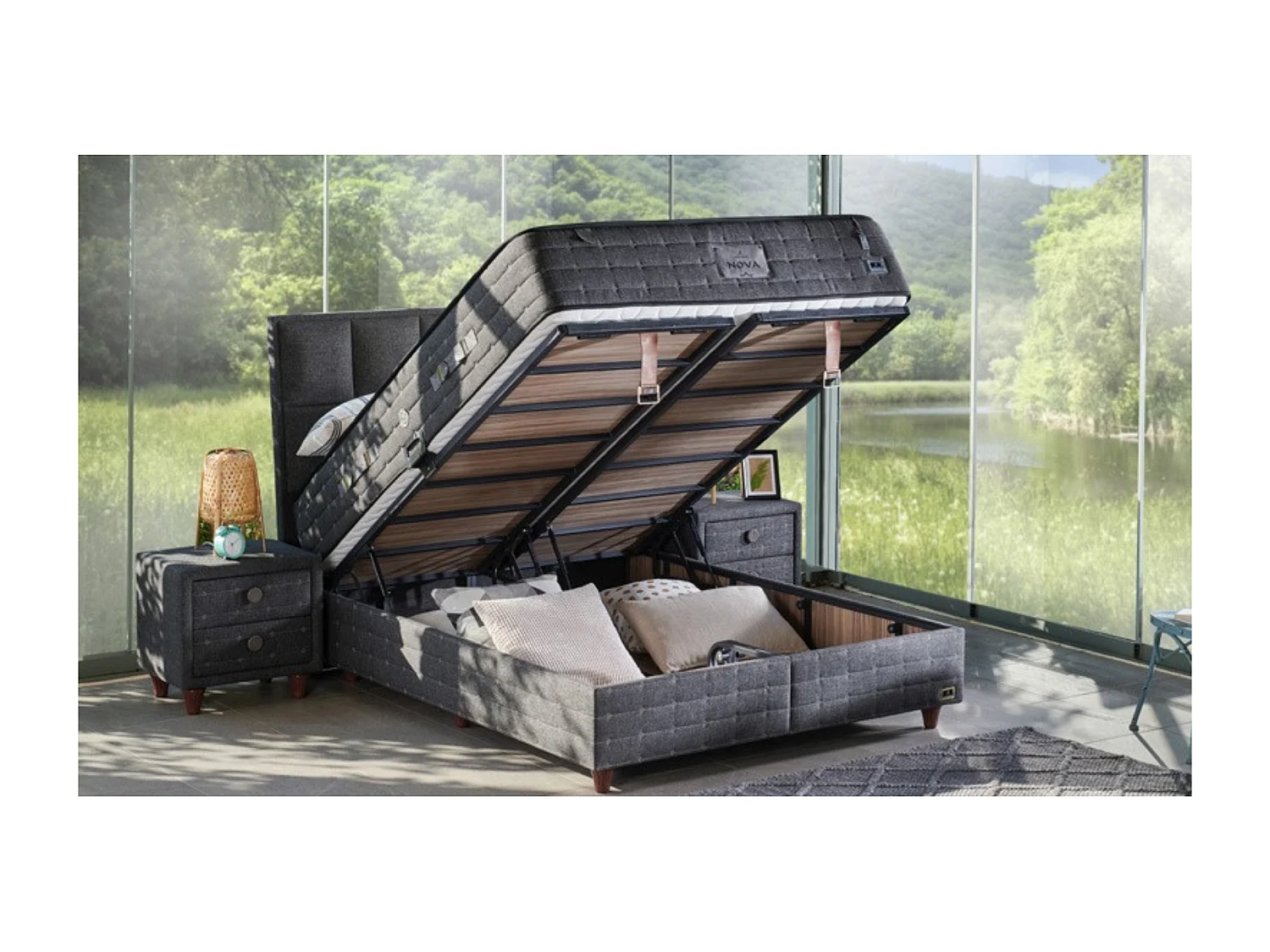 Lit Nova avec matelas – 160 × 200 cm avec matelas inclus