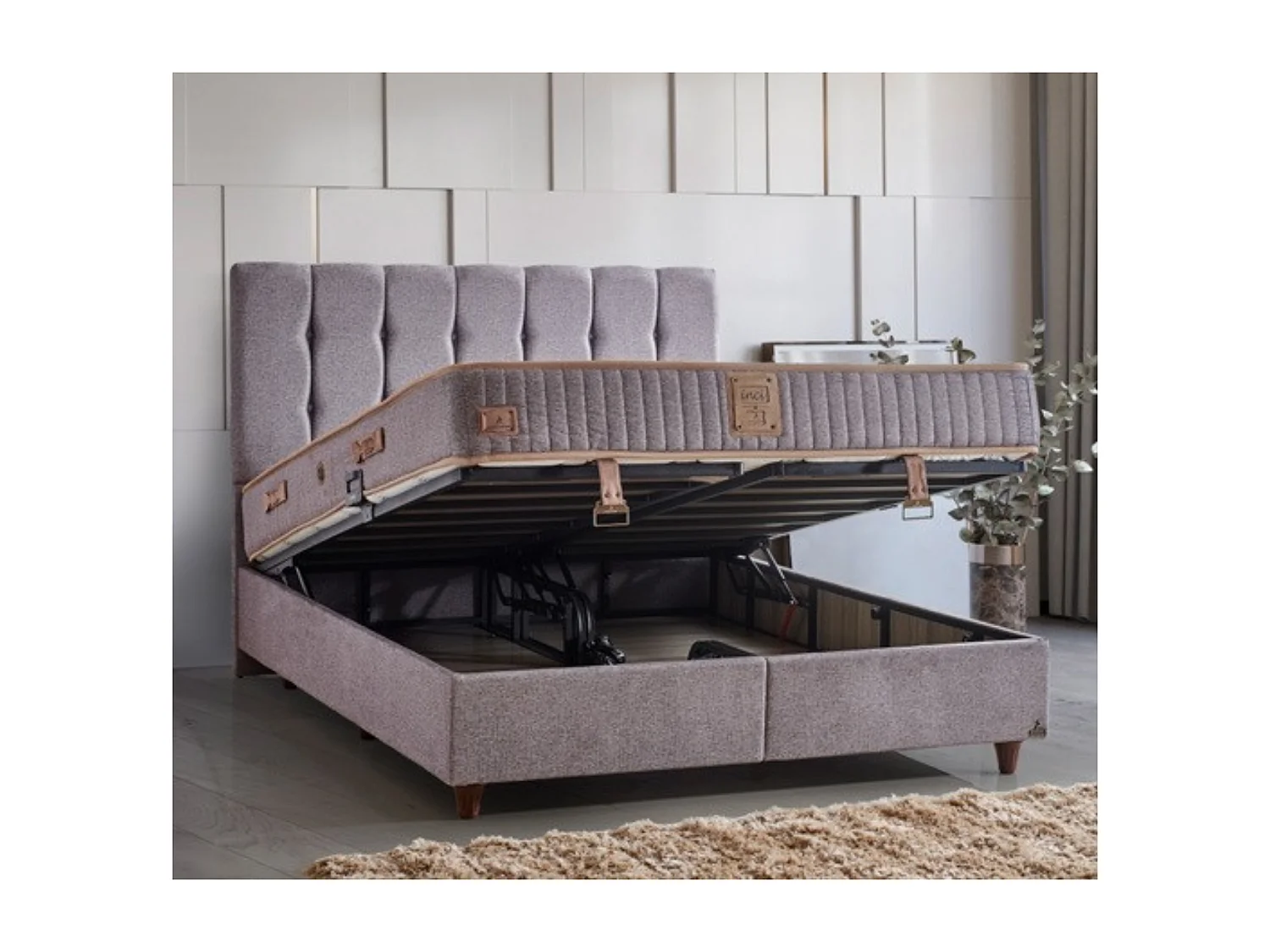 Set Letto Inci Plus 140 x 200 con Materasso e Topper