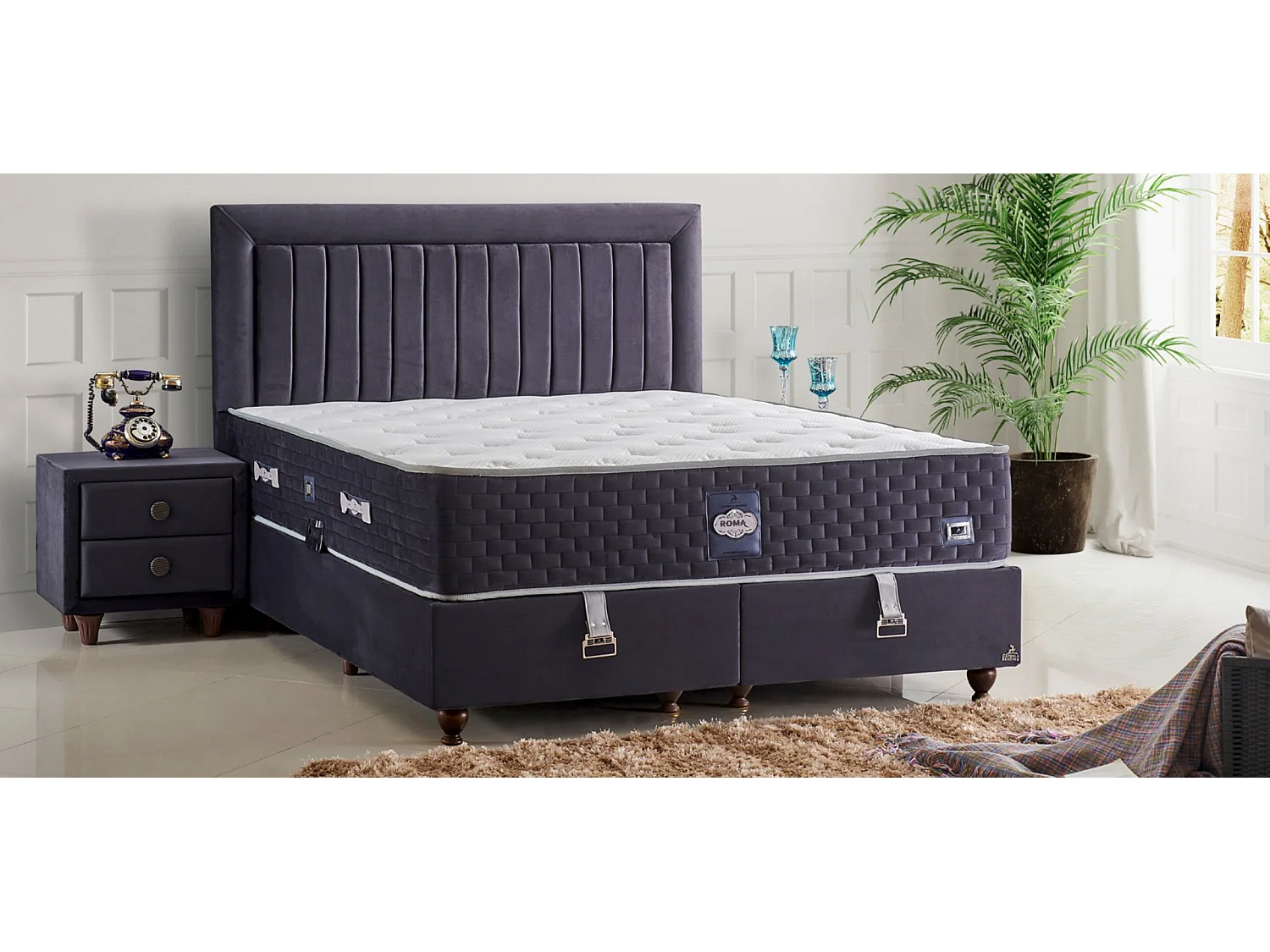 Ensemble de Lit Roma – 120 × 200 cm avec matelas inclus