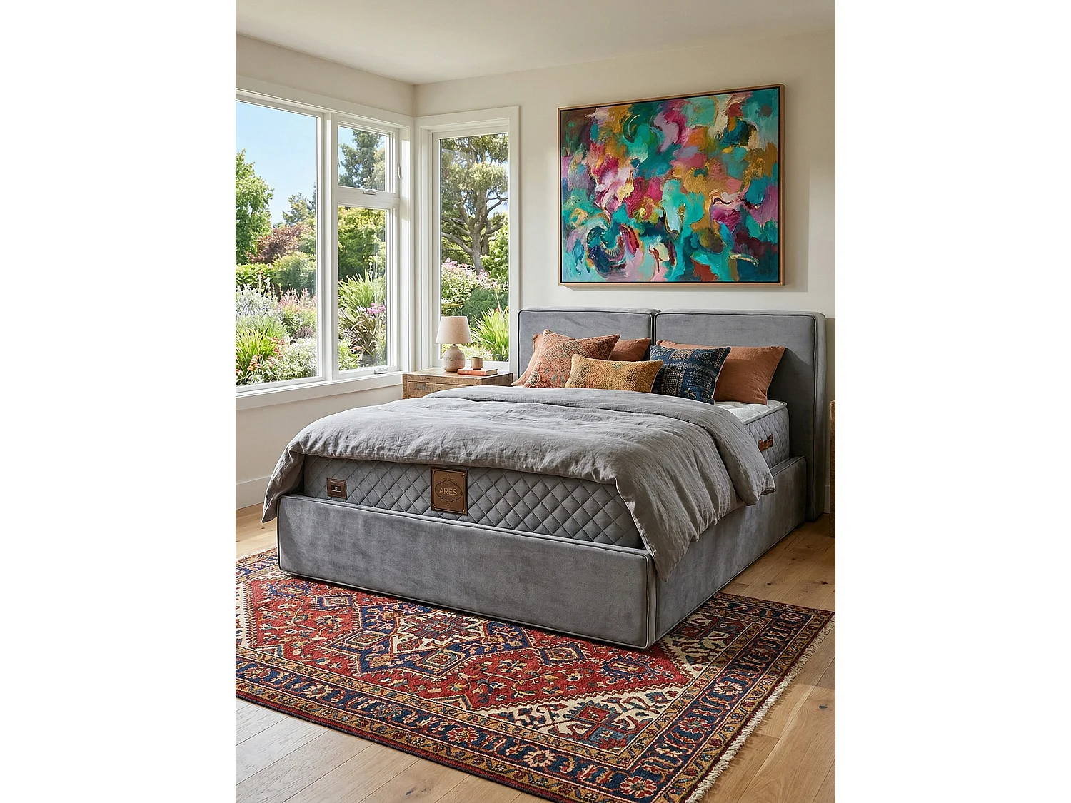 Letto Ares con materasso – 140 × 200 cm con materasso incluso