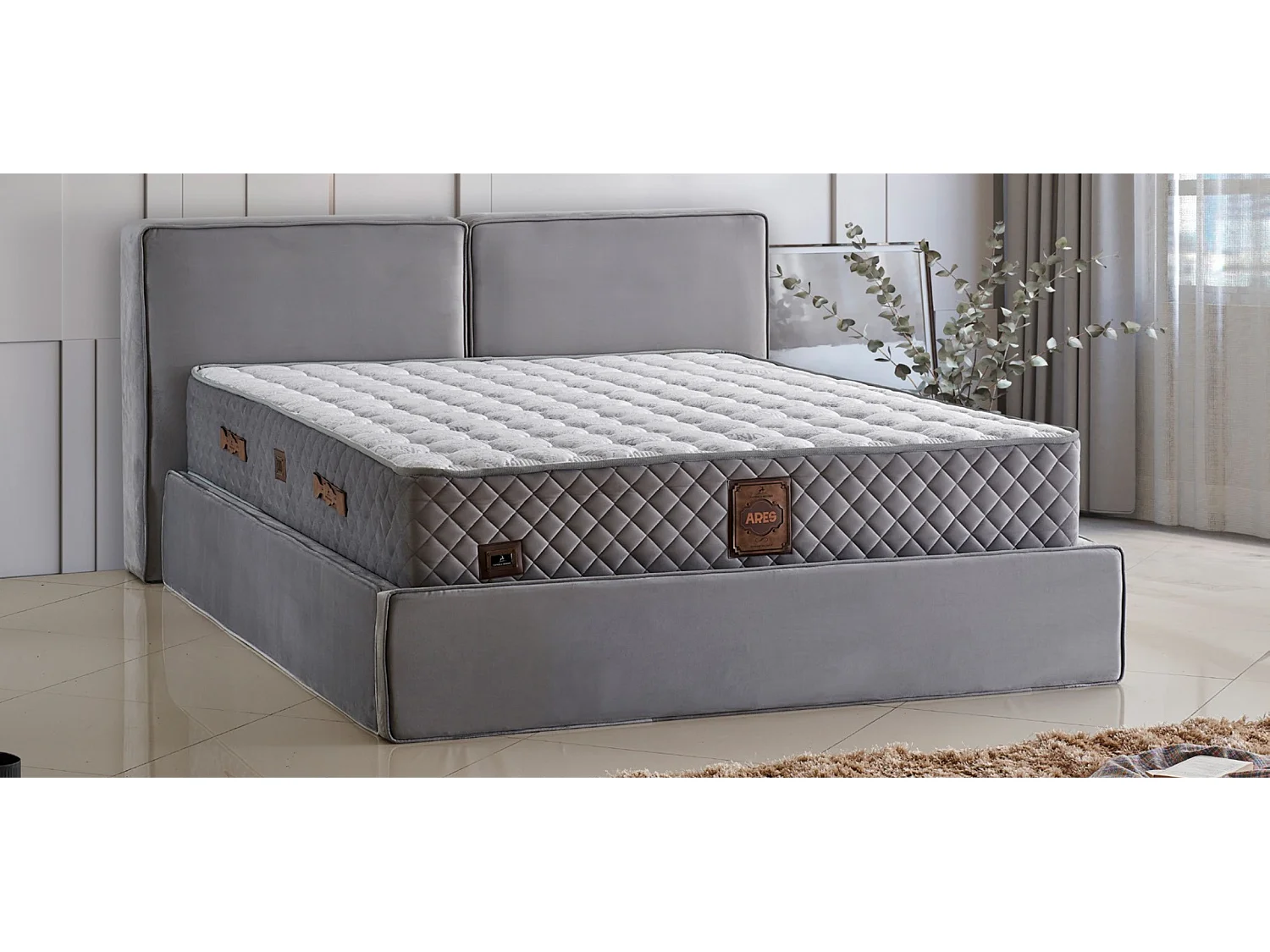 Letto Ares con materasso – 140 × 200 cm con materasso incluso