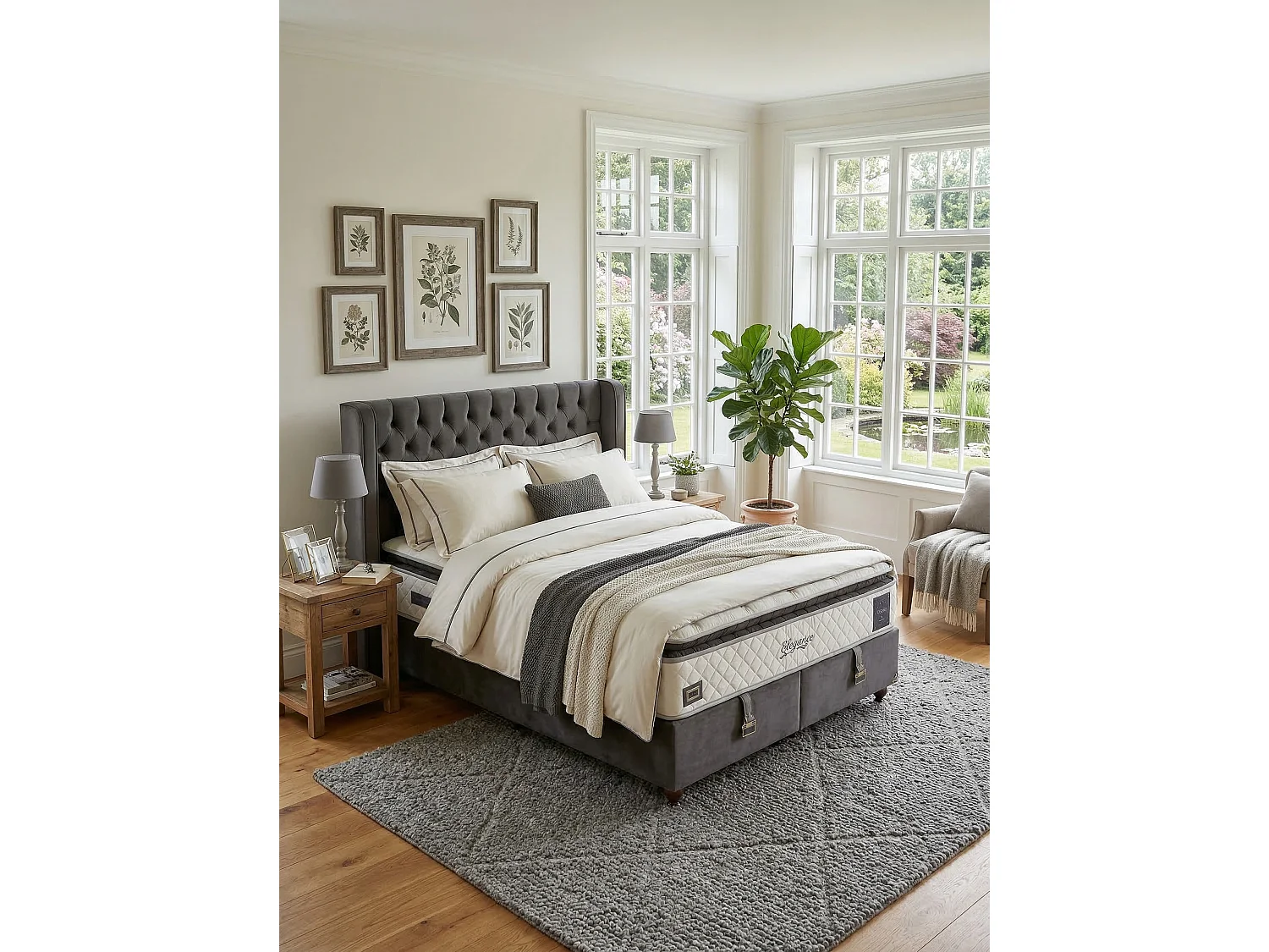 Lit Elegance avec matelas – 160 × 200 cm avec matelas inclus