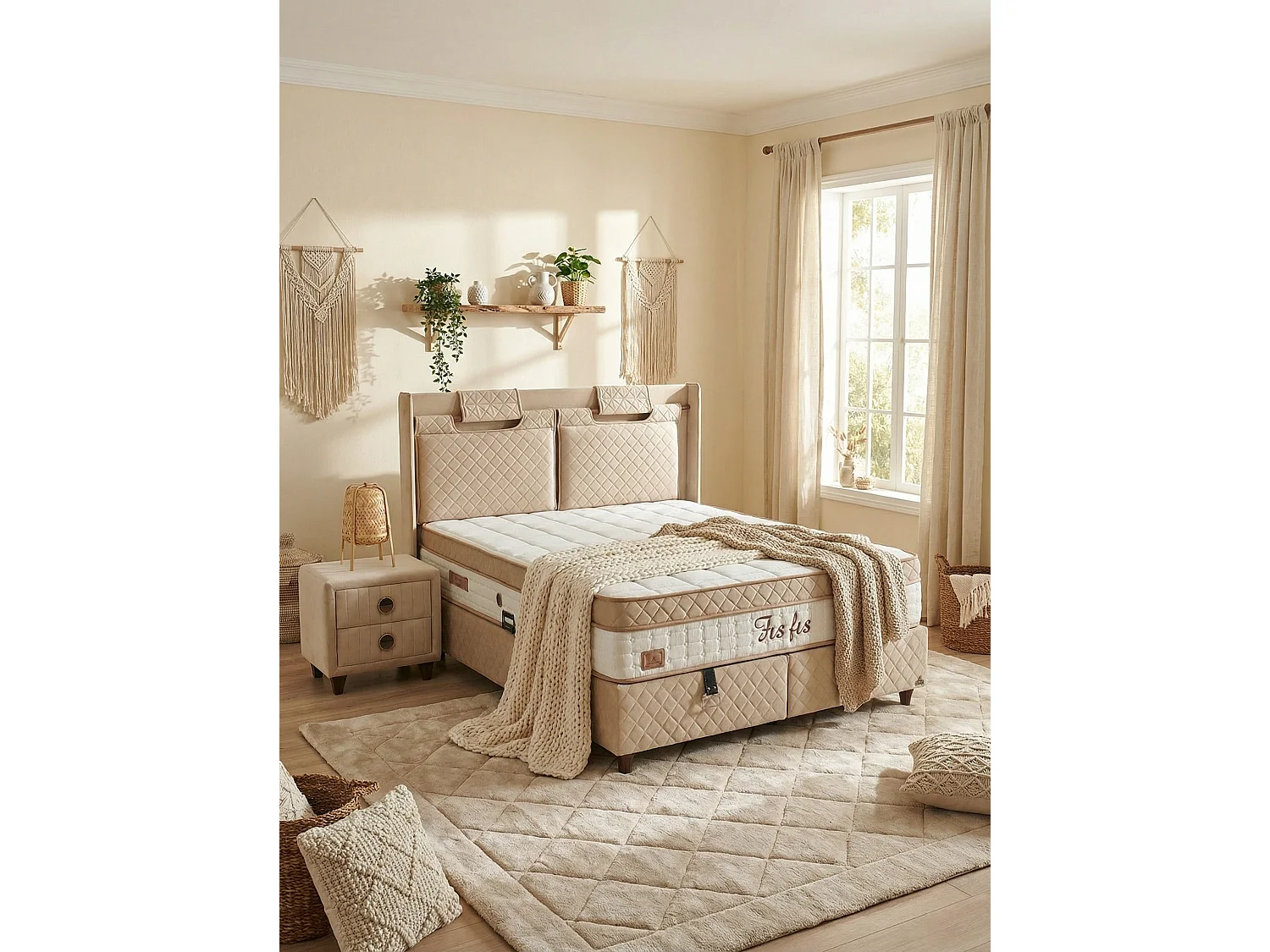 Letto Fisfis Plus con materasso – 180 x 200 cm con materasso incluso