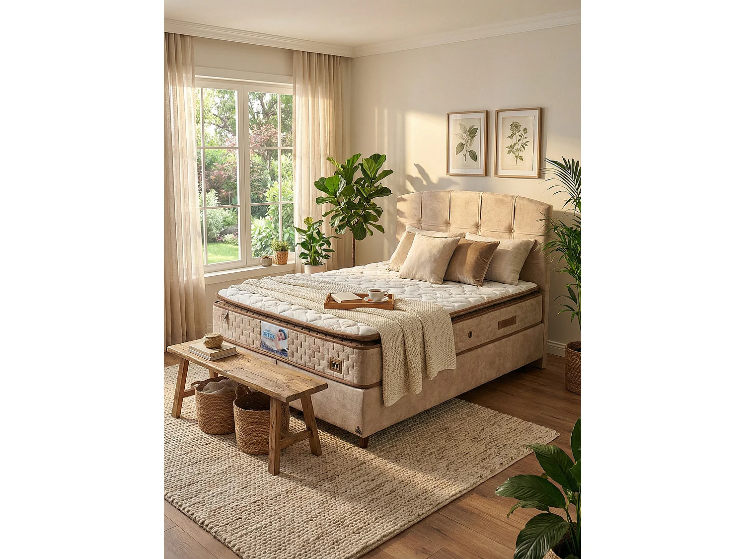 Ensemble de Lit Detox Deluxe – 90 × 200 cm avec matelas inclus