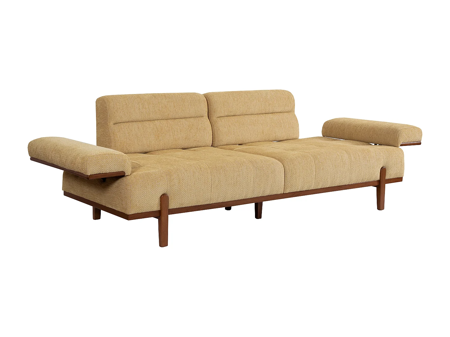 Set Divano Spring 3 pezzi Giallo‑Grigio – 2 divani 3 posti + poltrona, 2 letti 90×200 cm