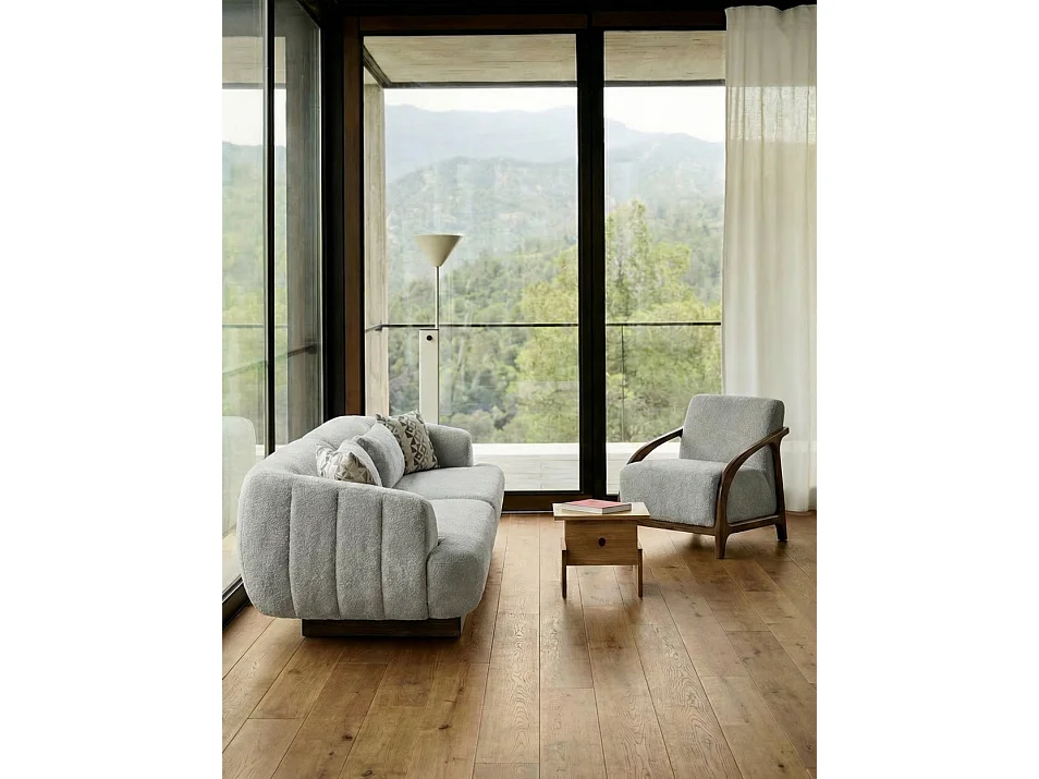 Set Salotto Aren Elegance – 2 divani 3 posti + poltrona, chiaro, modulare