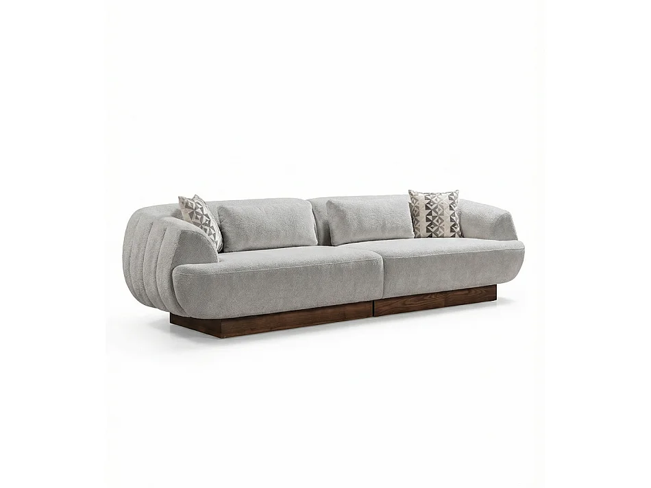 Set Salotto Aren Elegance – 2 divani 3 posti + poltrona, chiaro, modulare