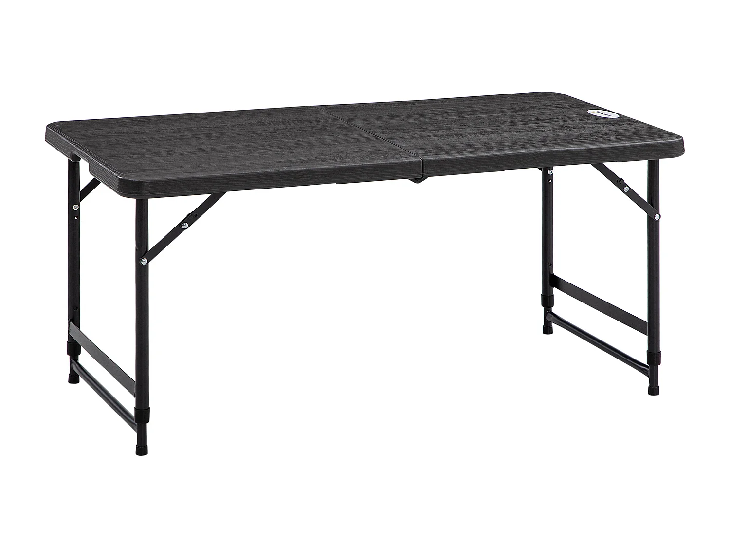 Easycomfort Tavolo da Giardino Pieghevole per 4 Persone con Altezza Regolabile, in Acciaio e HDPE, 118x60x74 cm