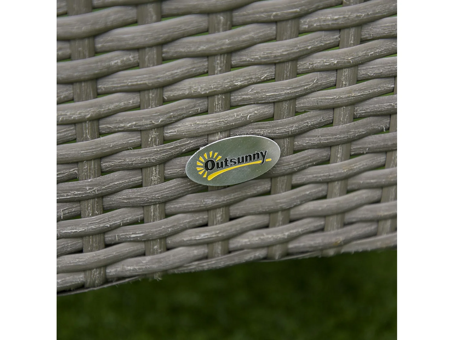 EasyComfort Set Giardino Esterno 3 Pezzi in Rattan PE e Acciaio, Set 2 Sedie con Cuscini Lavabili, Braccioli, Tavolino da Caffè con Piano in Vetro, S