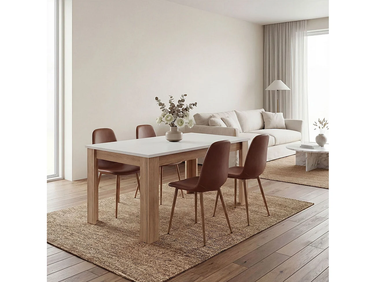 Mesa de comedor extensible Danna