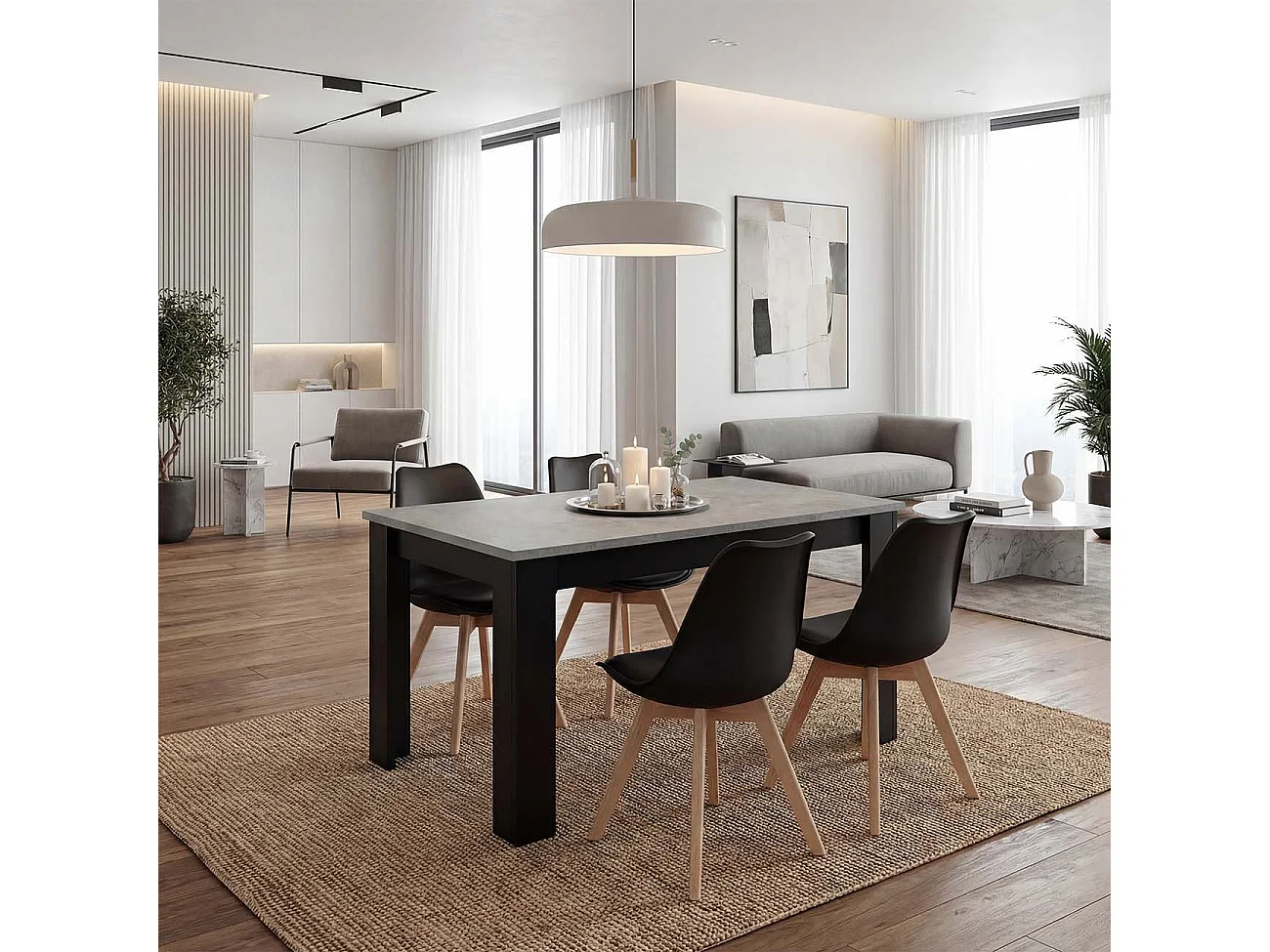 Mesa de jantar extensível 140-190x90 cm Sira