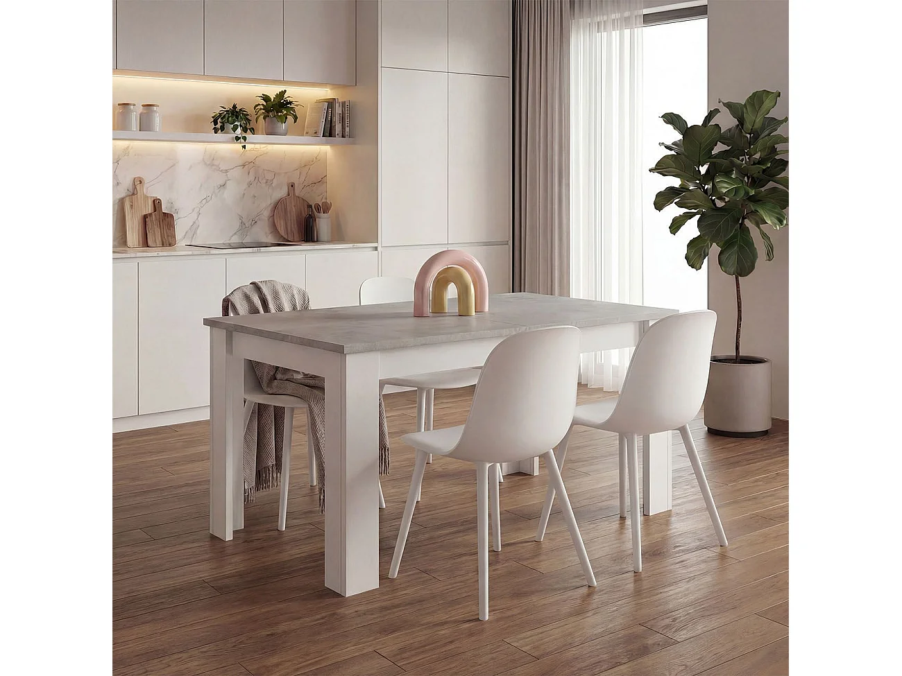 Mesa de comedor extensible Danna