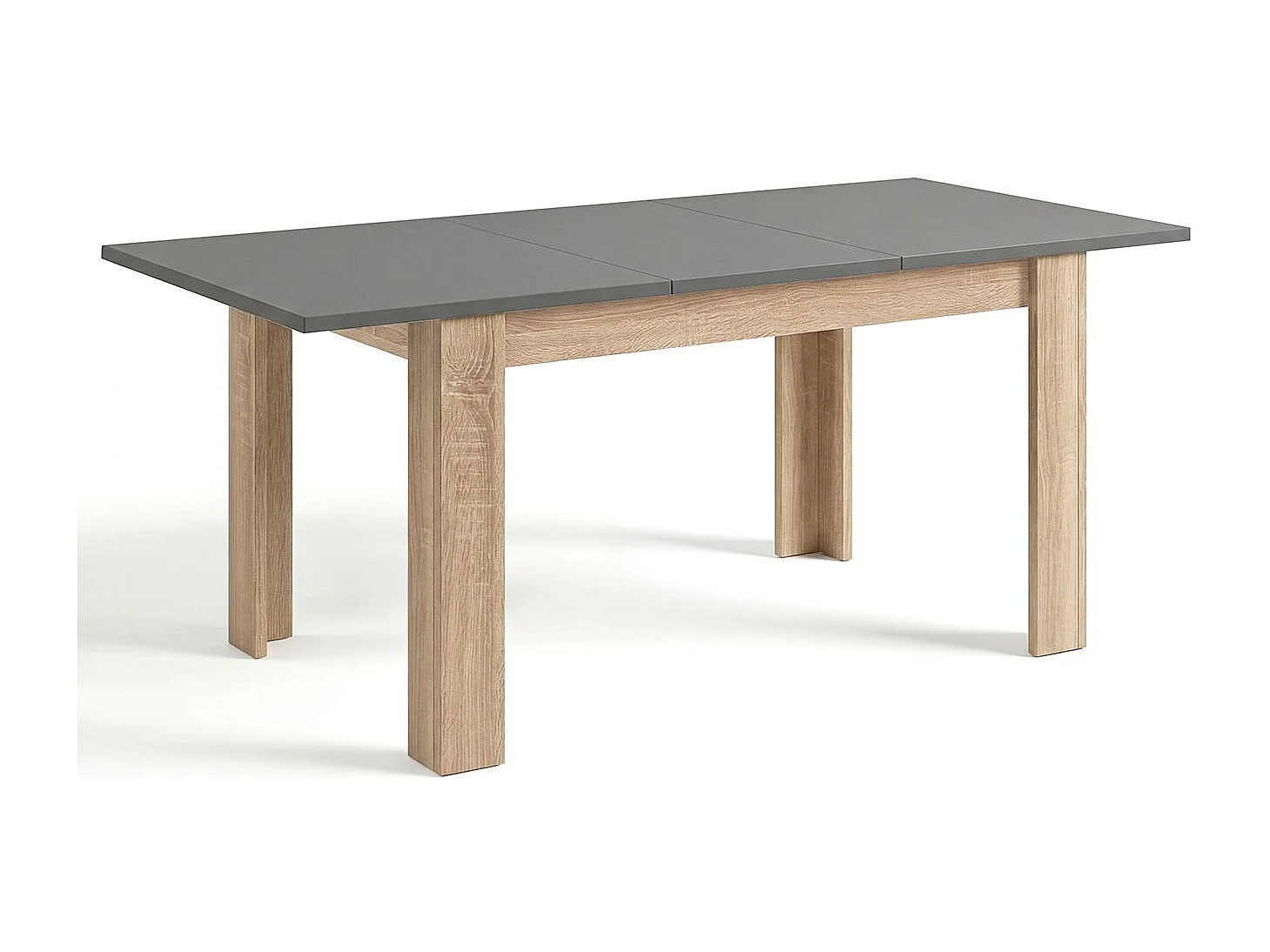 Mesa de jantar extensível 140-190x90 cm Sira Roble Canadian - Grafito