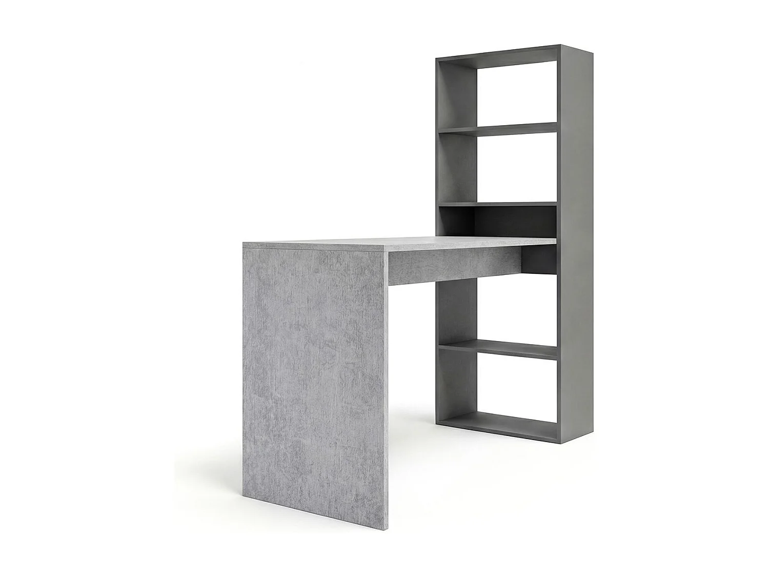 Secretária Cosmic com prateleiras Gris Grafito - Gris Cemento