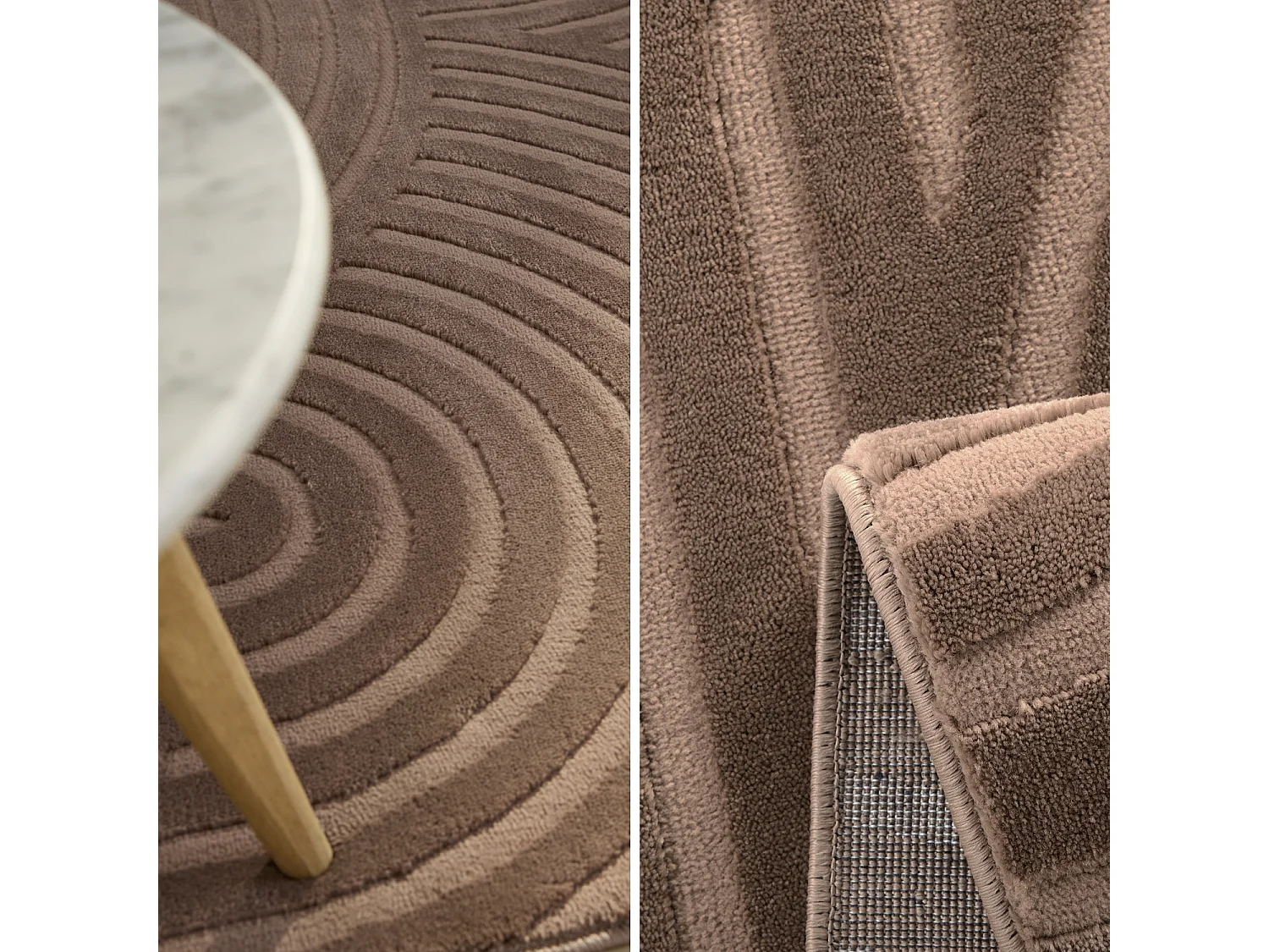 Tapis intérieur motif arches mocha 120 x 160 cm - Brad