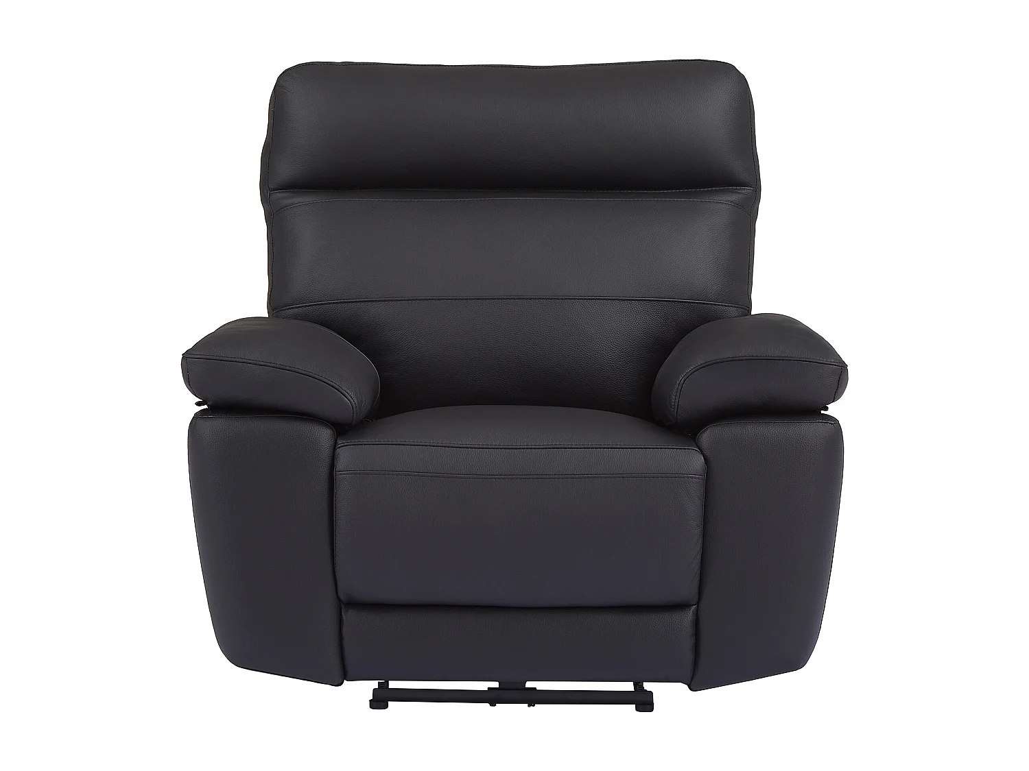 Fauteuil relax en cuir noir RANIFA
