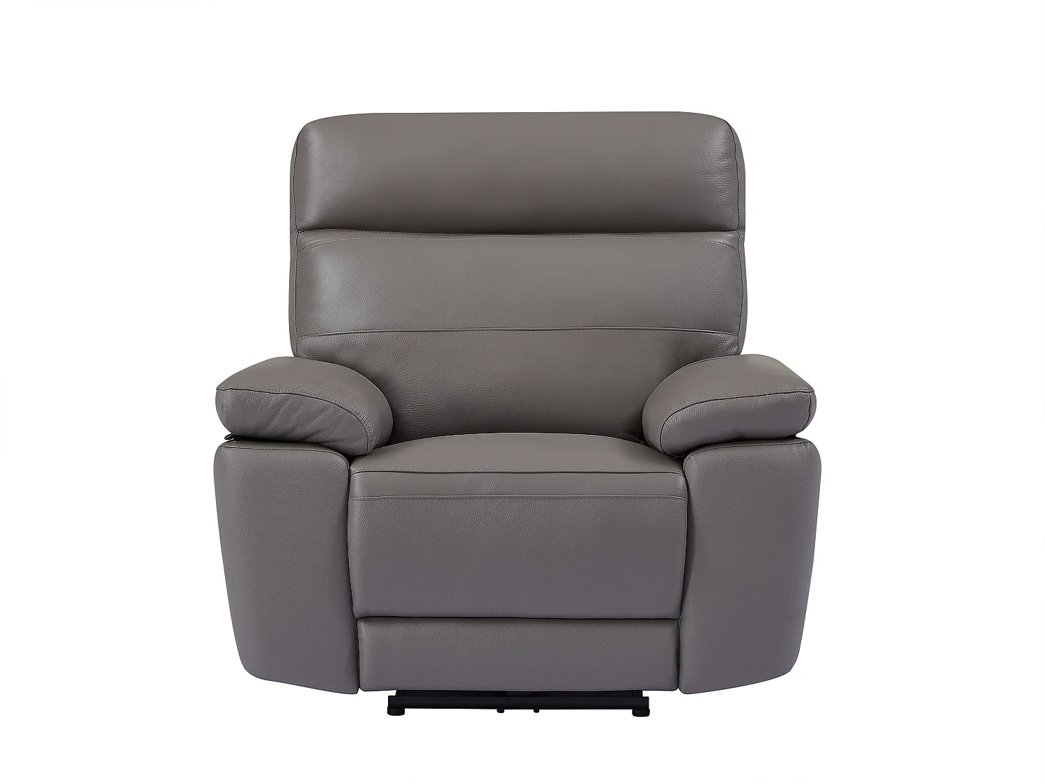 Fauteuil relax en cuir gris RANIFA