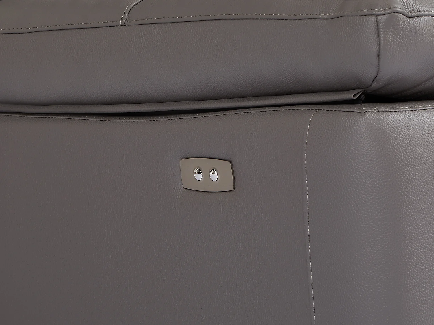 Fauteuil relax en cuir gris RANIFA