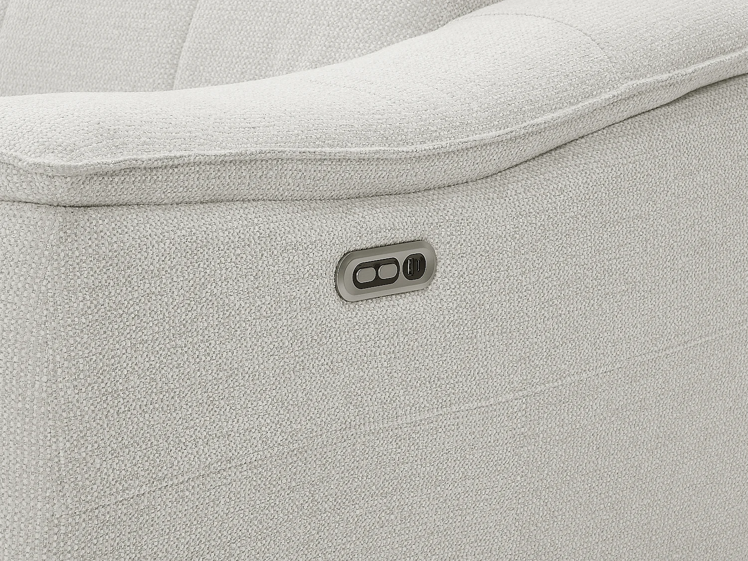 Canapé d'angle gauche relax électrique avec assise coulissante en tissu beige YESAGA