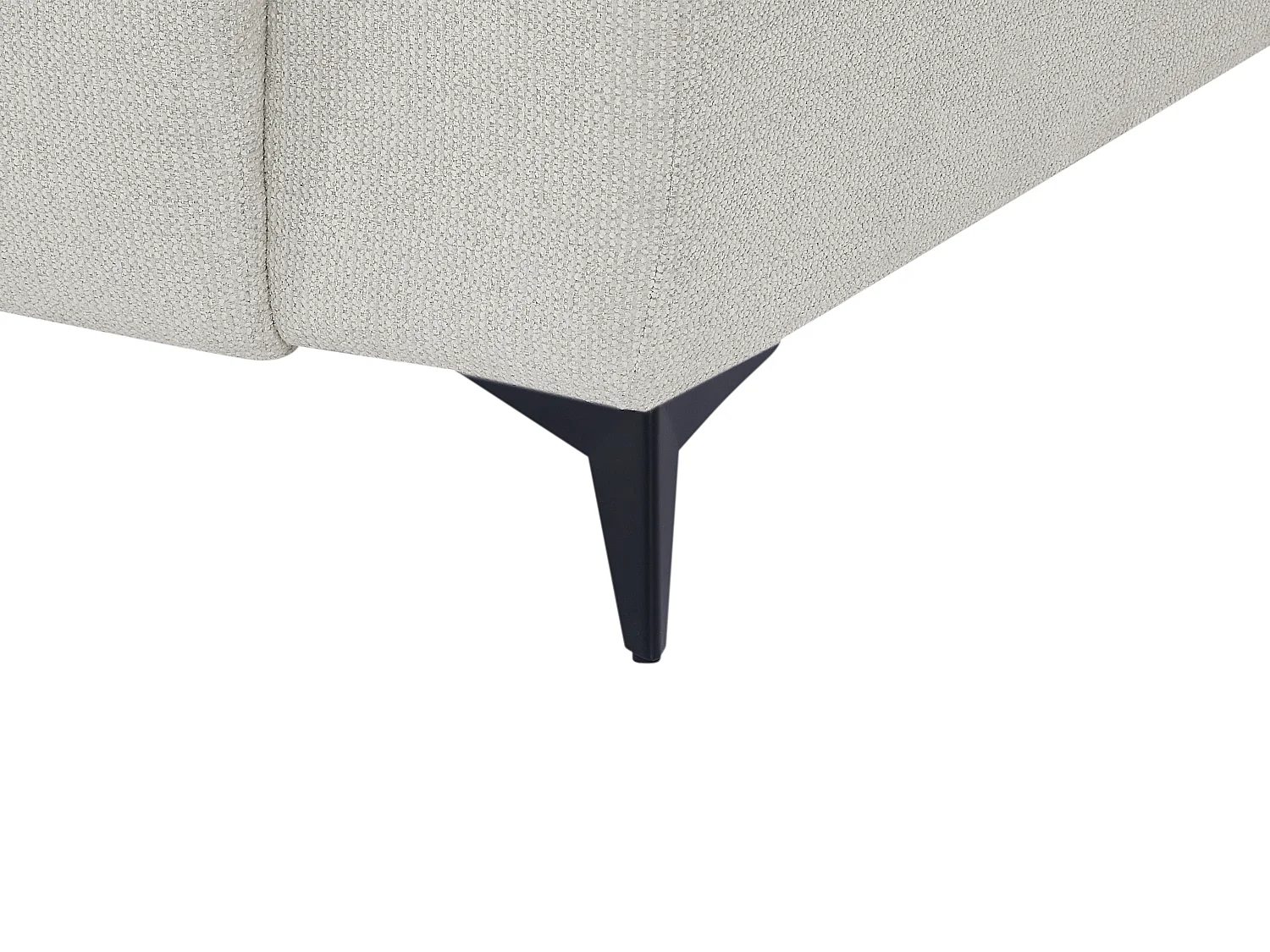 Canapé d'angle gauche relax électrique avec assise coulissante en tissu beige YESAGA