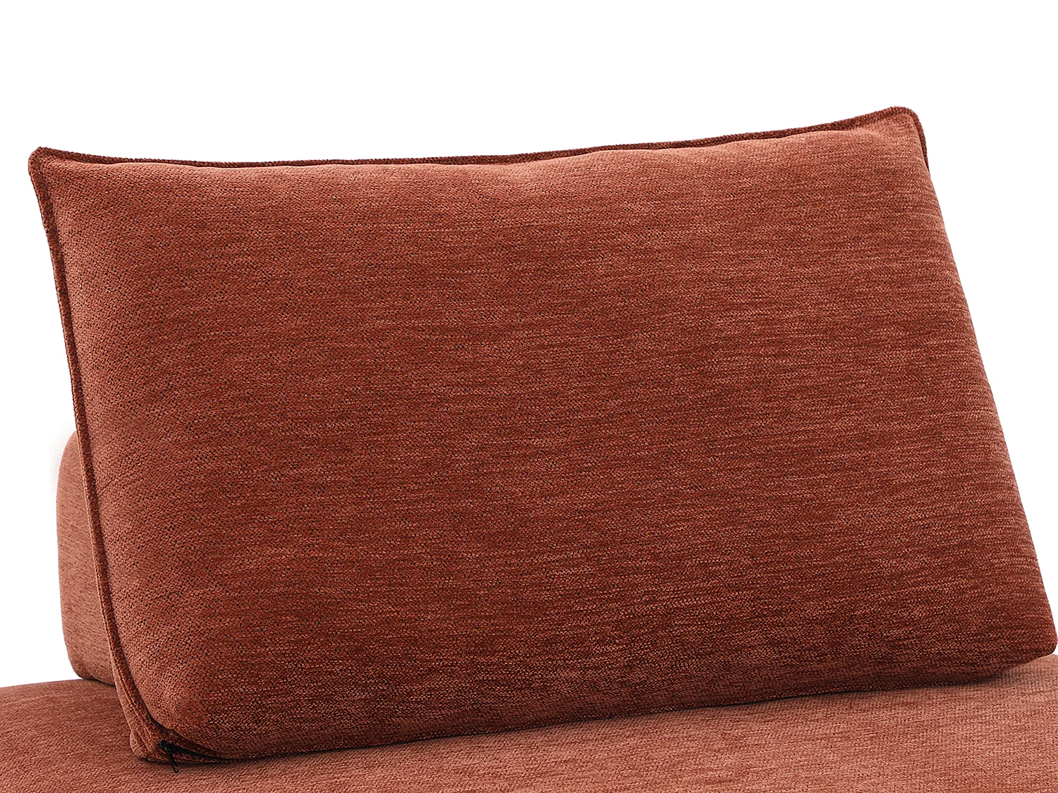 Fauteuil convertible chauffeuse en tissu chiné terracotta EKAVO