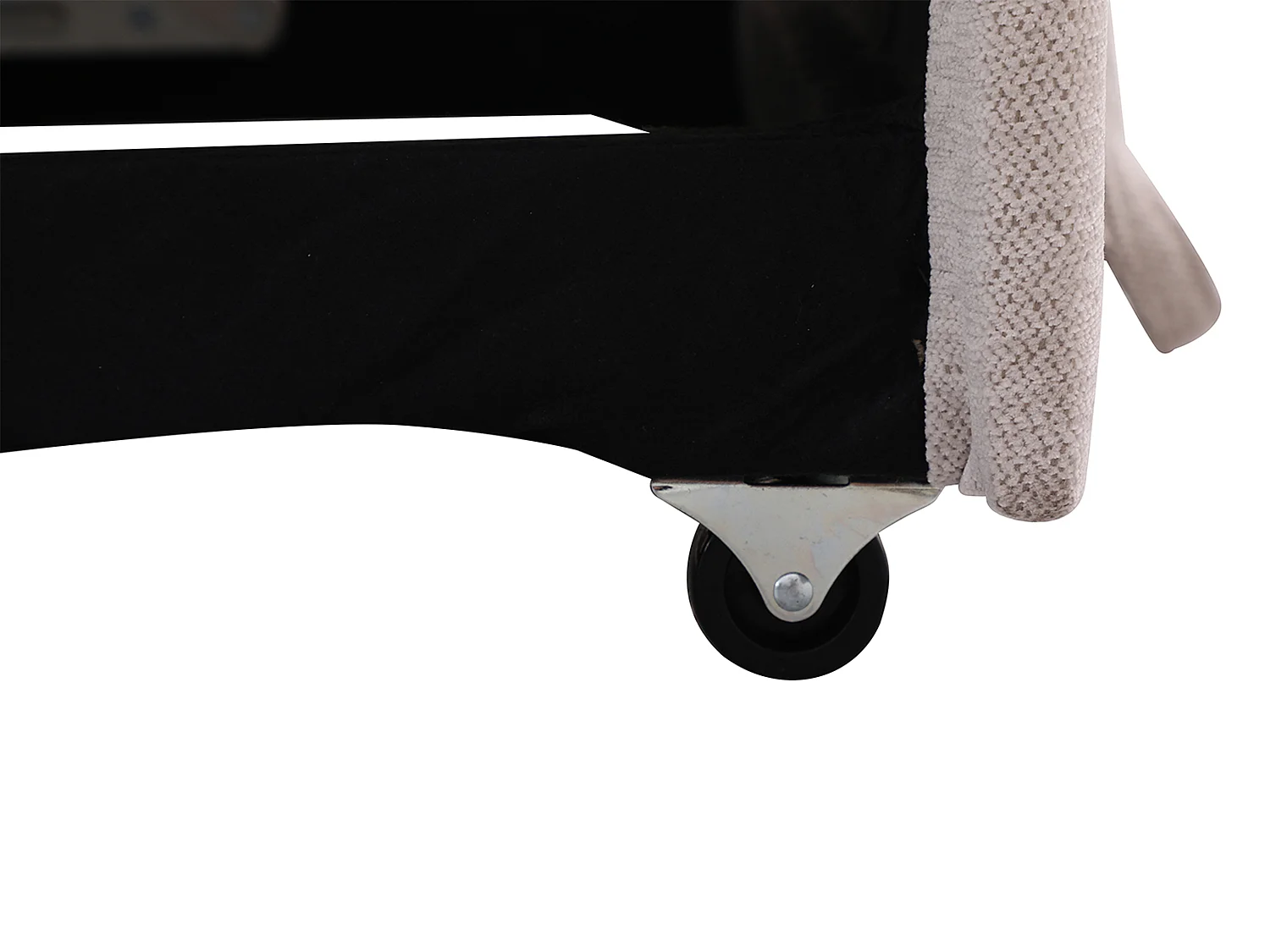 Fauteuil convertible chauffeuse en tissu chiné beige EKAVO