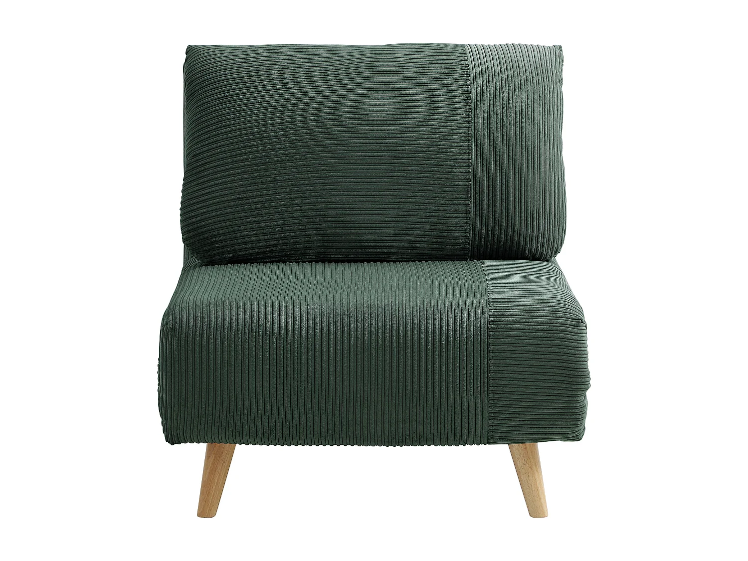 Poltrona letto in velluto a coste - Verde abete - PALULA