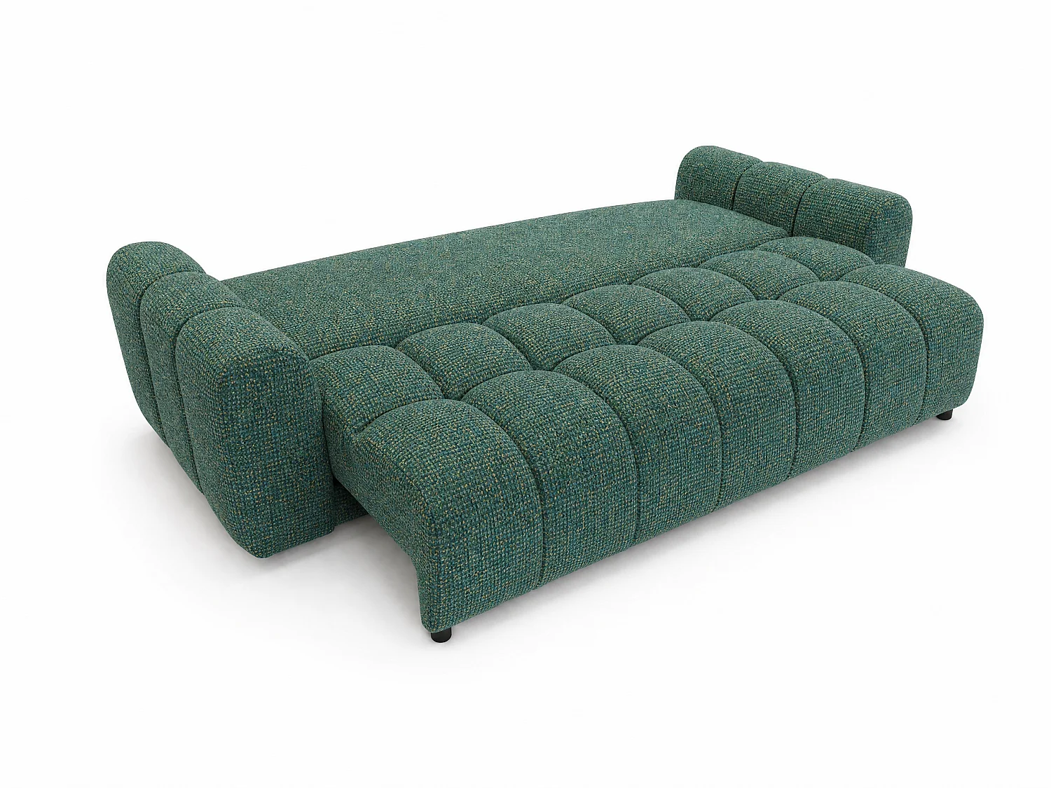 Canapé convertible 3 places en tissu vert COSMO