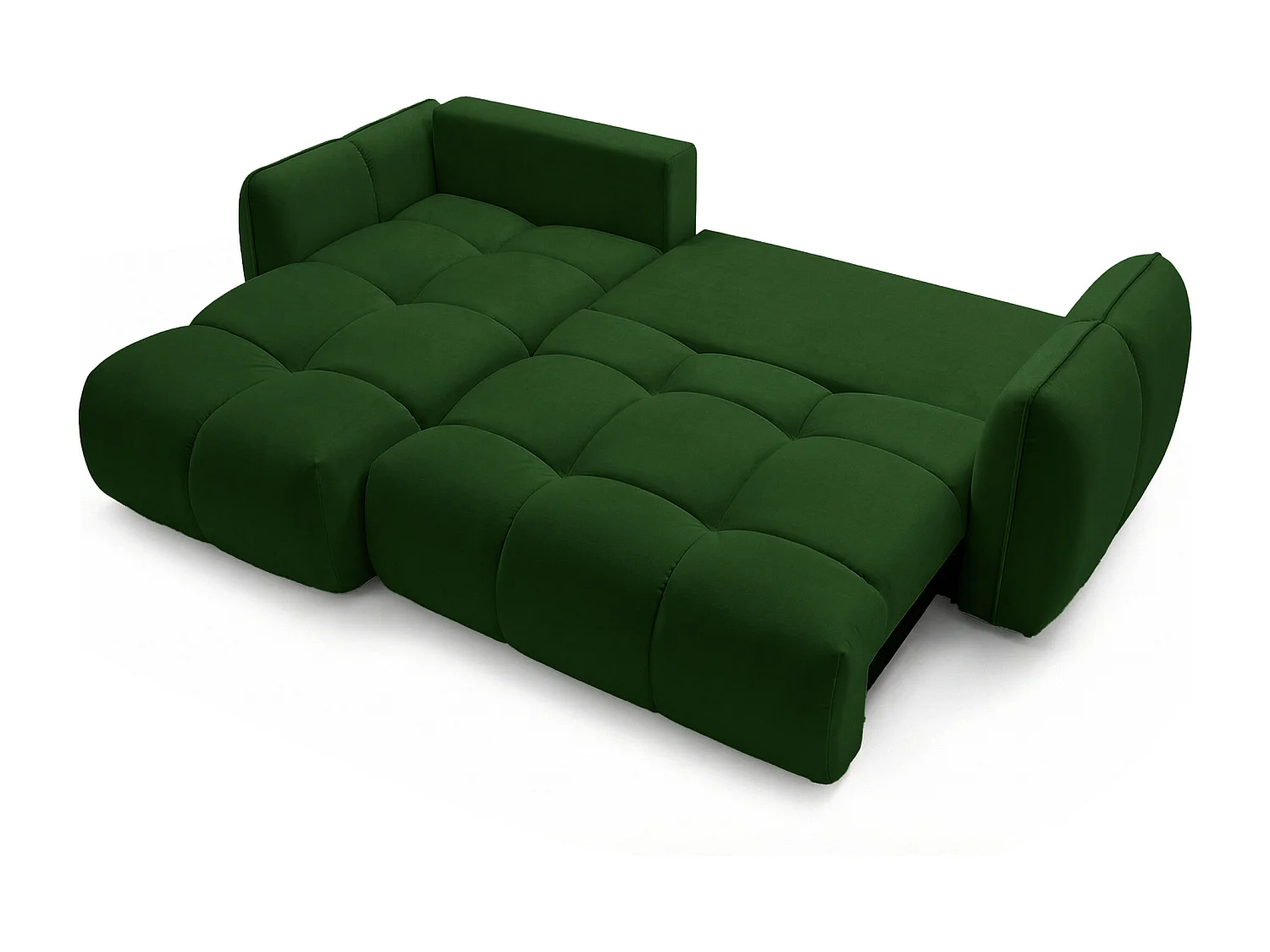 Ecksofa BELVEO mit Schlaffunktion und Bettkasten L-Form Ausrichtung Links Stoff Bluvel 78