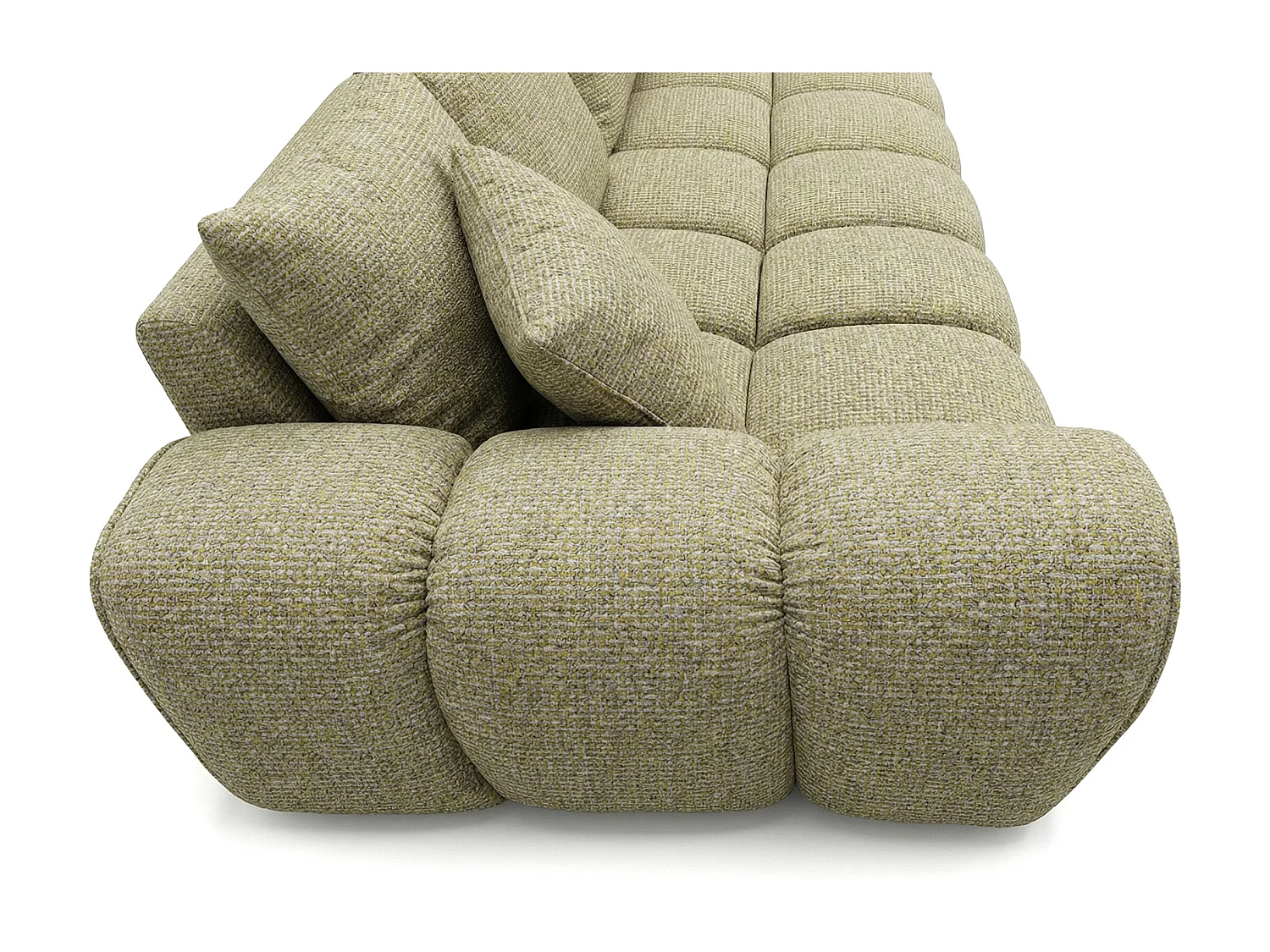 Schlafsofa COSMO LUXURY 240cm – Premium HR-Schaum – Strukturstoff Puente 41 Senfgelb