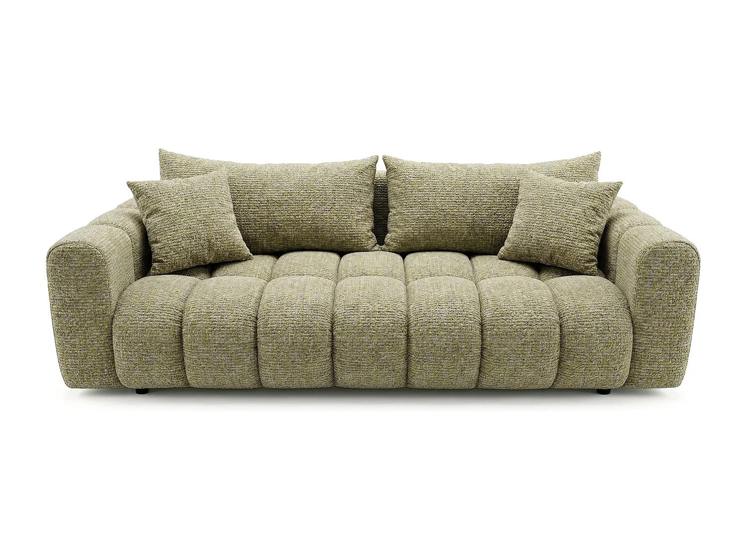 Schlafsofa COSMO LUXURY 240cm – Premium HR-Schaum – Strukturstoff Puente 41 Senfgelb