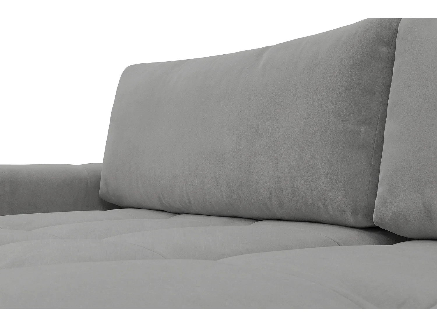 Ecksofa BELVEO mit Schlaffunktion und Bettkasten L-Form Ausrichtung Rechts Stoff Bluvel 14