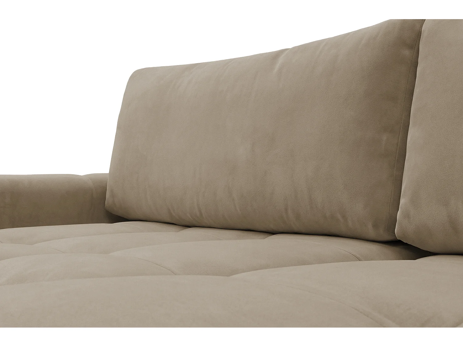 Ecksofa BELVEO mit Schlaffunktion und Bettkasten L-Form Ausrichtung Rechts Stoff Bluvel 28