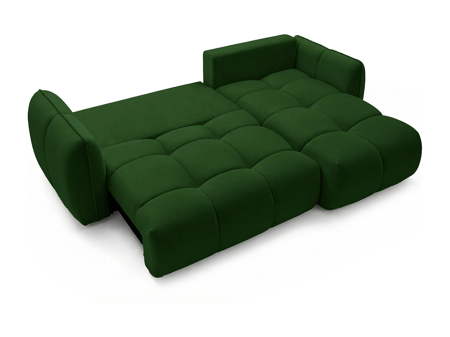 Ecksofa BELVEO mit Schlaffunktion und Bettkasten L-Form Ausrichtung Rechts Stoff Bluvel 78