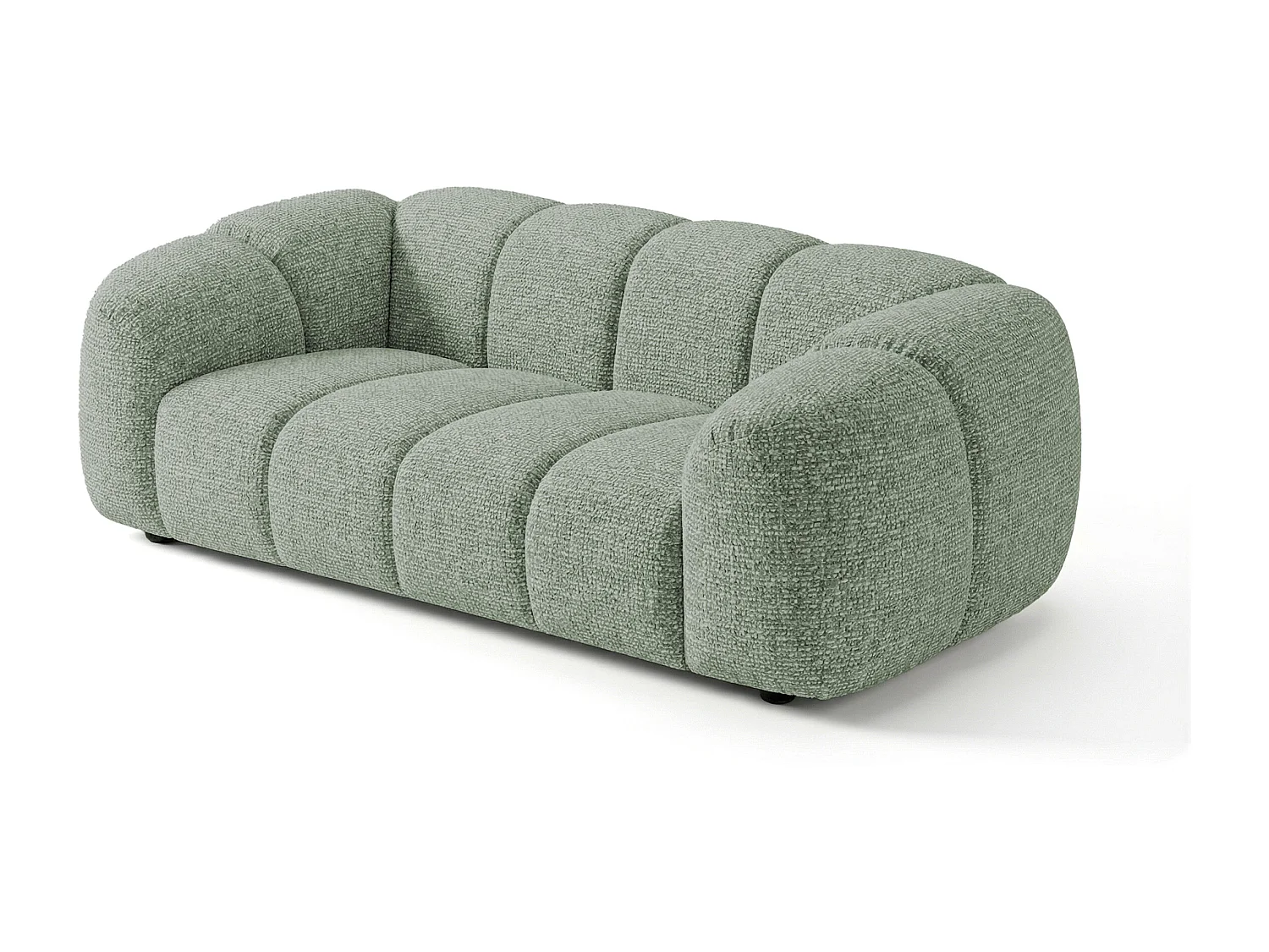 Design Sofa MALI 3-Sitzer Stoff Puente 33 Salbeigrün – Cloud Design 240cm