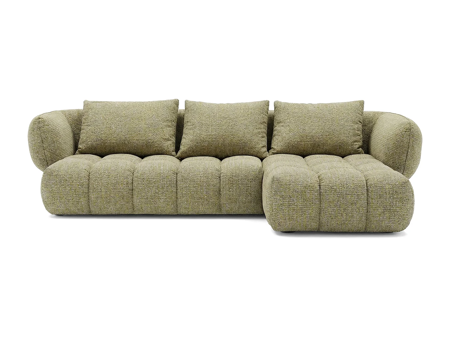 Lounge Ecksofa SAVIO - Puente 41 Senfgelb rechts - 250x168 cm - Design Sofa HR