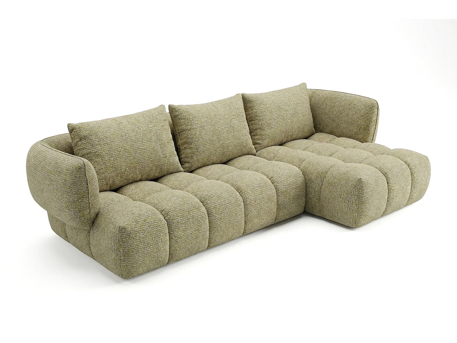 Lounge Ecksofa SAVIO - Puente 41 Senfgelb rechts - 250x168 cm - Design Sofa HR