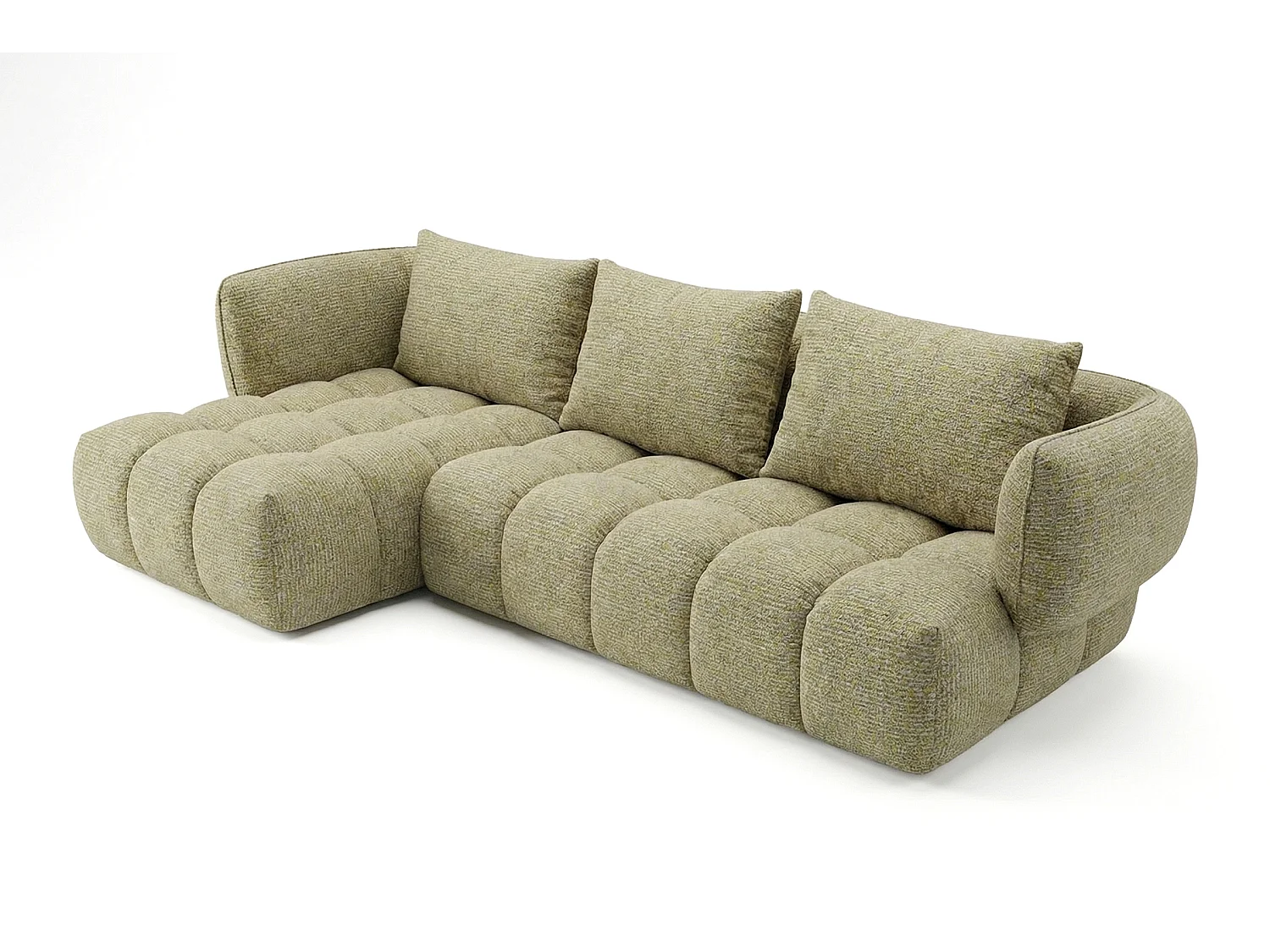 Lounge Ecksofa SAVIO - Puente 41 Senfgelb links - 250x168 cm - Design Sofa HR
