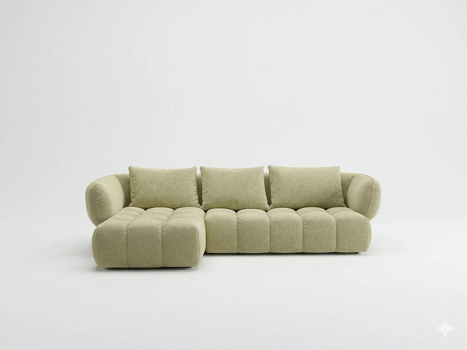 Lounge Ecksofa SAVIO - Puente 41 Senfgelb links - 250x168 cm - Design Sofa HR