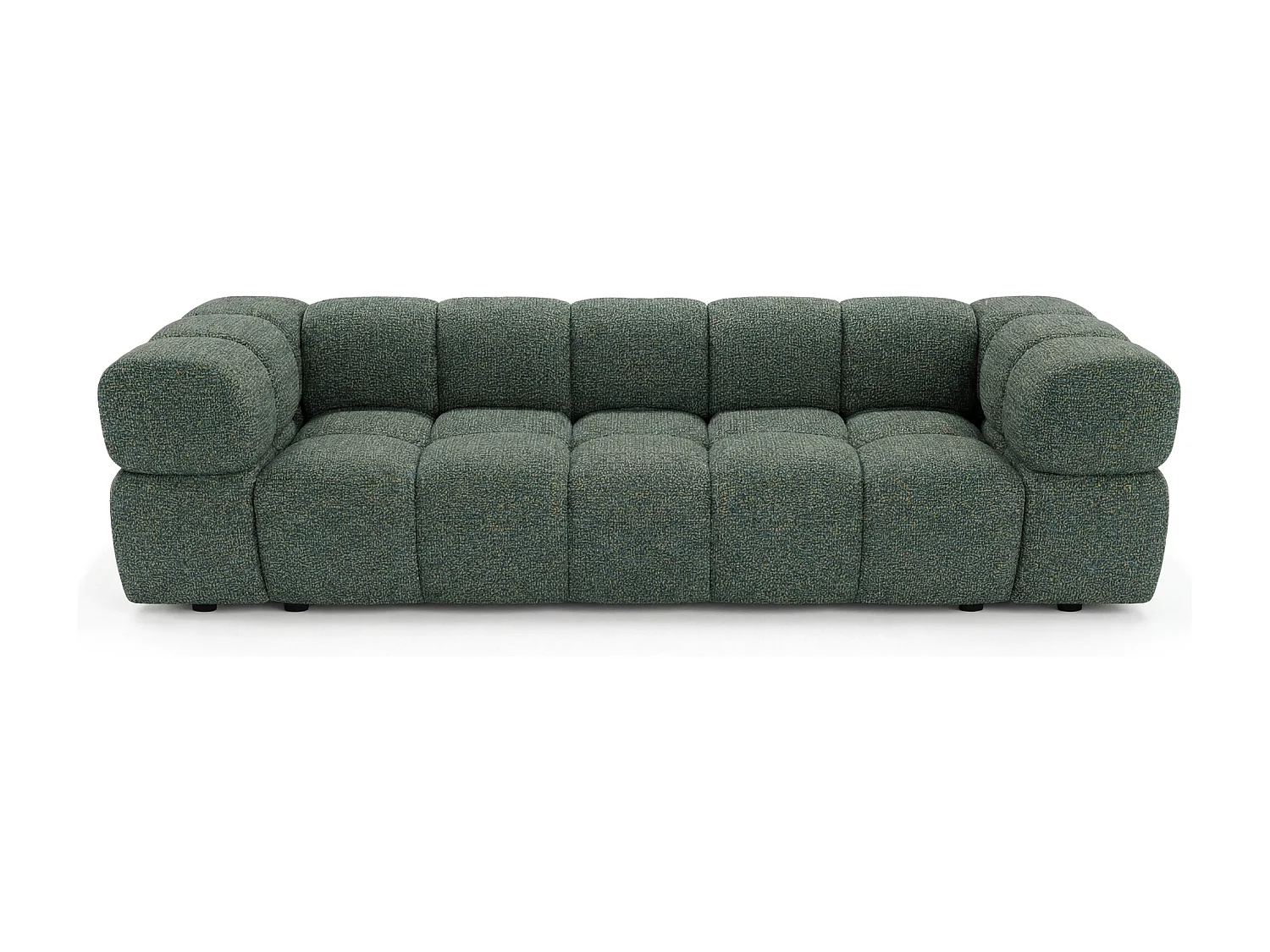 Design 4-Sitzer Sofa ALVERO 280 cm – Puente Petrolblau 39 – Strukturstoff Premium – HR-Schaum