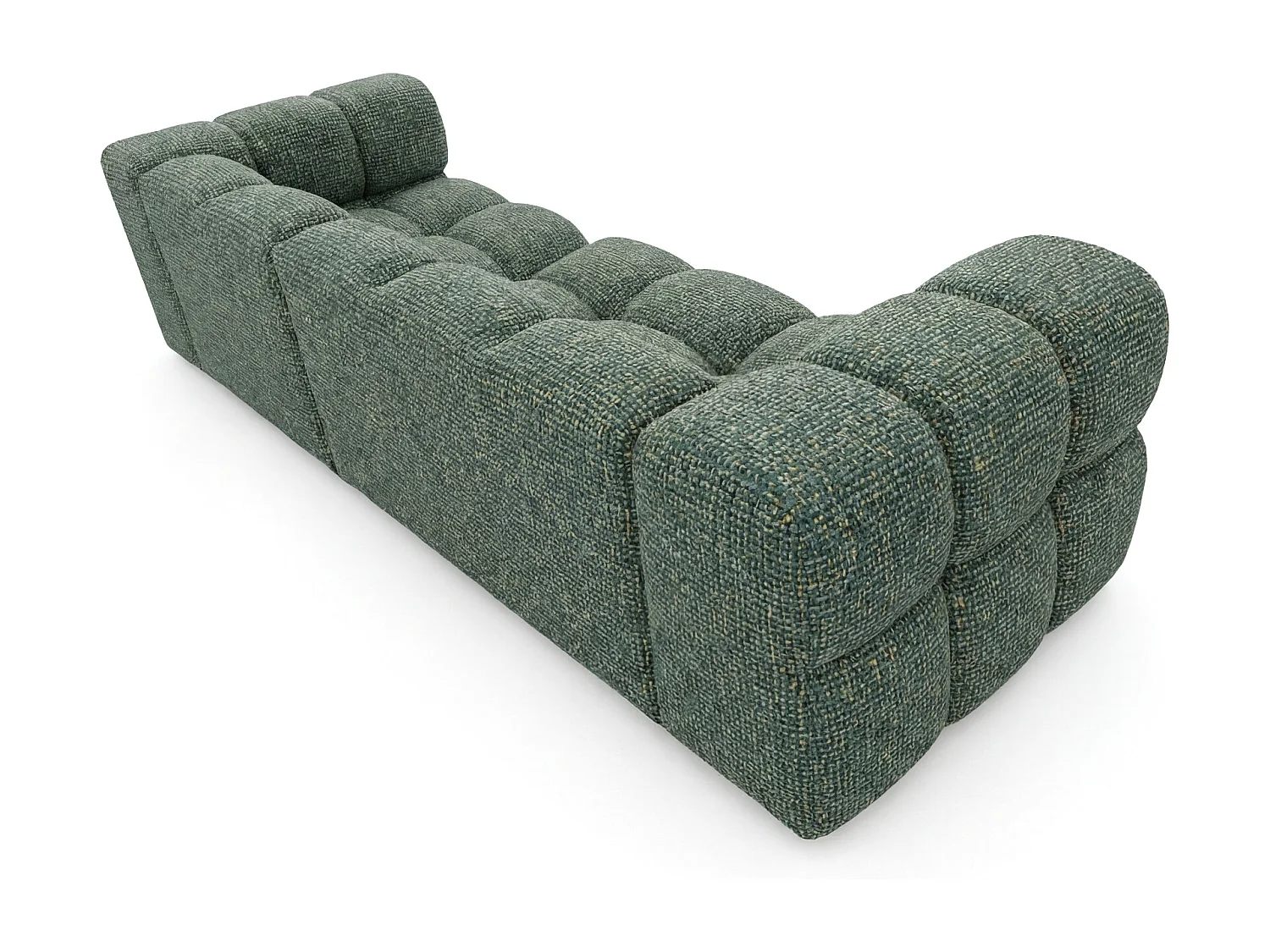 Design 4-Sitzer Sofa ALVERO 280 cm – Puente Petrolblau 39 – Strukturstoff Premium – HR-Schaum