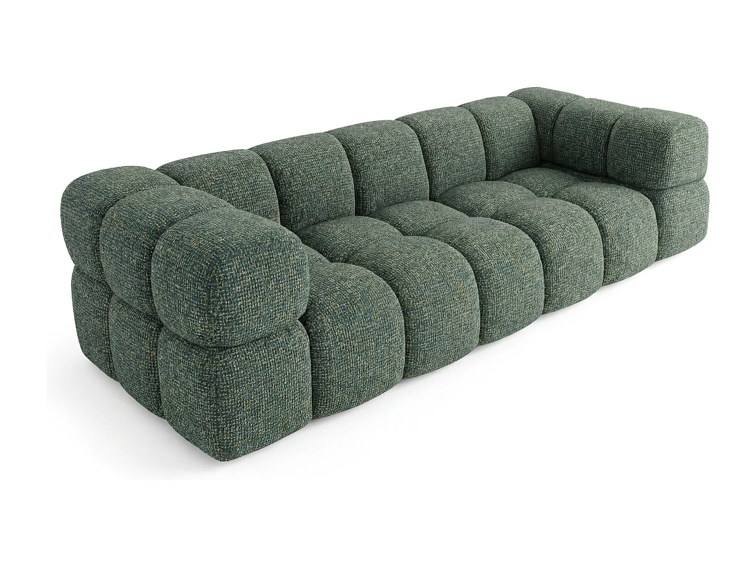 Design 4-Sitzer Sofa ALVERO 280 cm – Puente Petrolblau 39 – Strukturstoff Premium – HR-Schaum