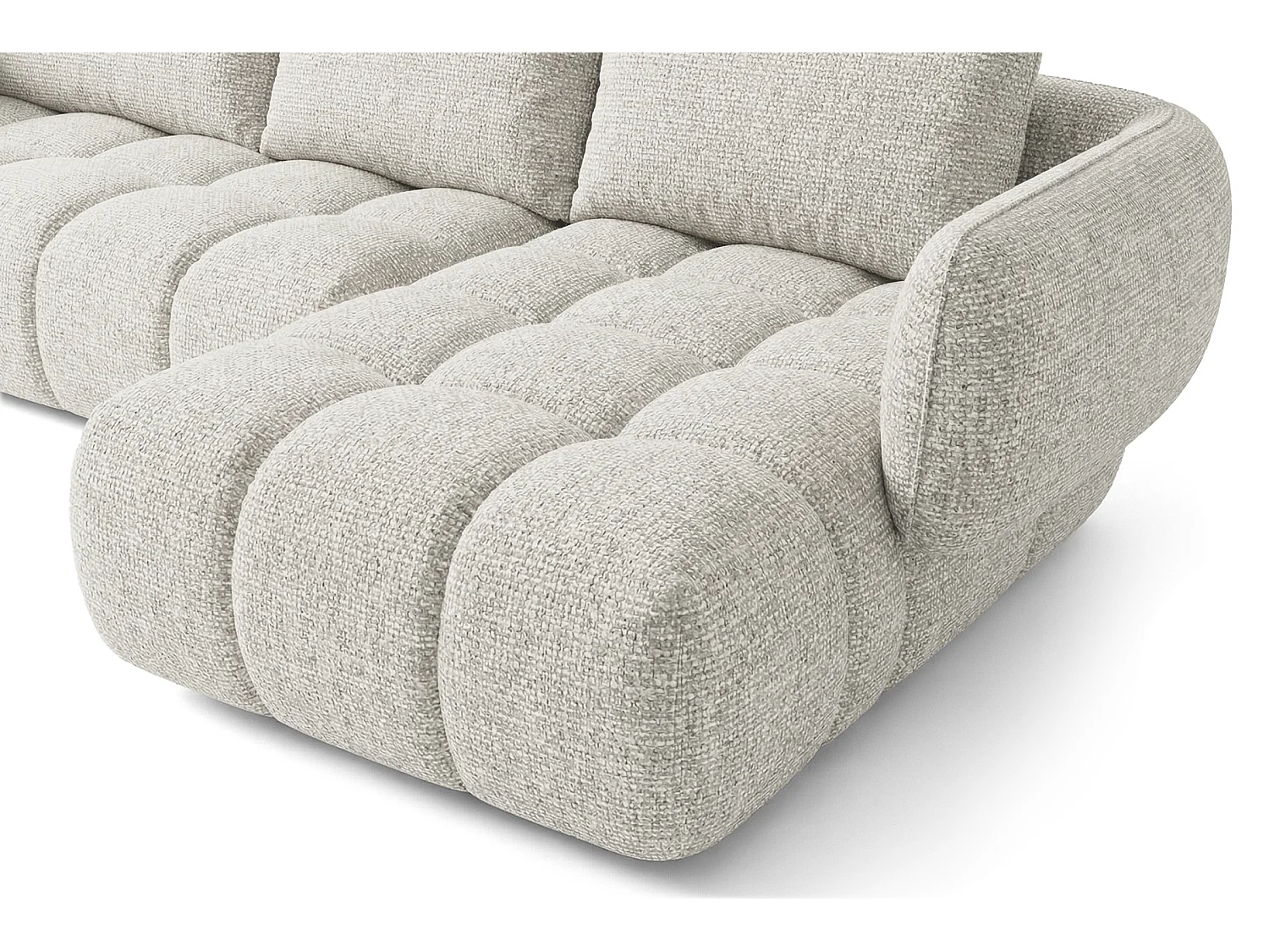 Lounge Ecksofa SAVIO - Puente 09 Beigegrau rechts - 250x168 cm - Design Sofa HR