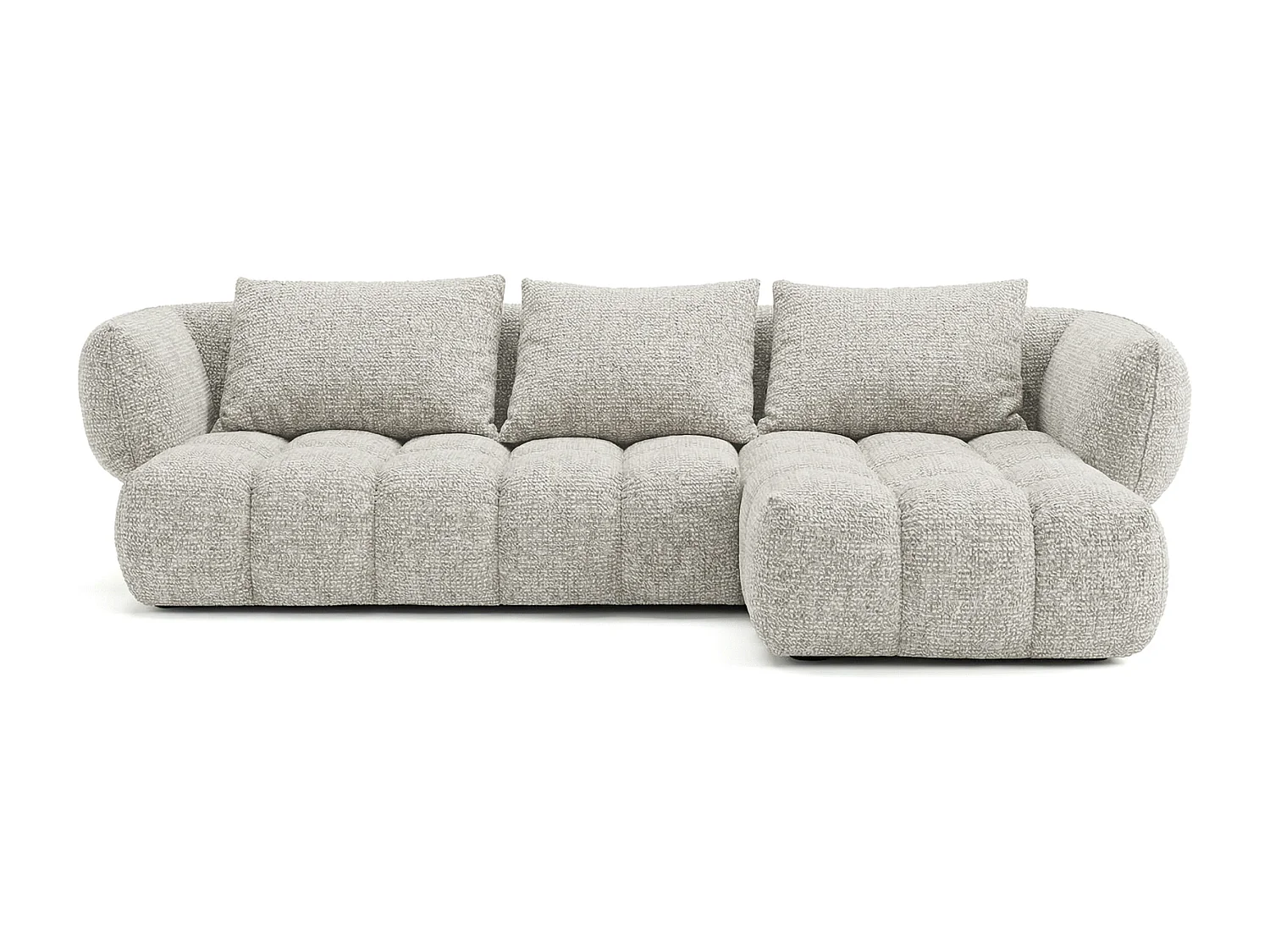 Lounge Ecksofa SAVIO - Puente 09 Beigegrau rechts - 250x168 cm - Design Sofa HR