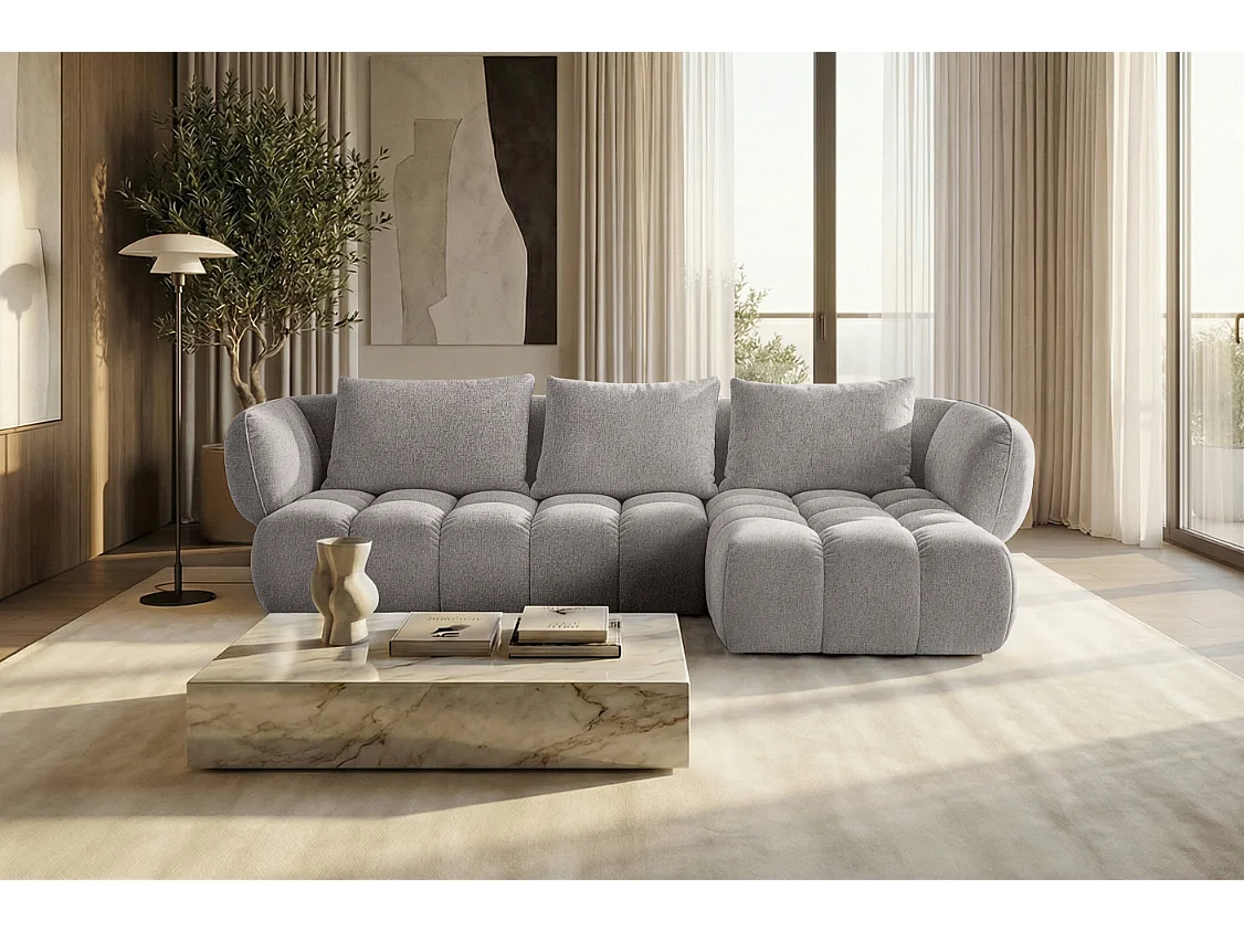Lounge Ecksofa SAVIO - Puente 09 Beigegrau rechts - 250x168 cm - Design Sofa HR