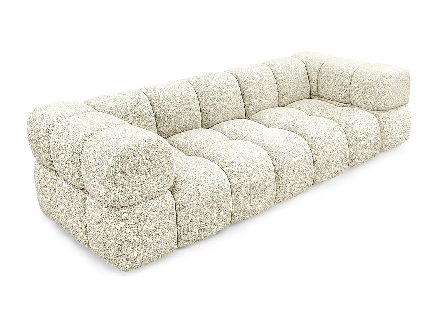 Design 4-Sitzer Sofa ALVERO 280 cm – Cremeweiß 03 – Strukturstoff Premium – HR-Schaum