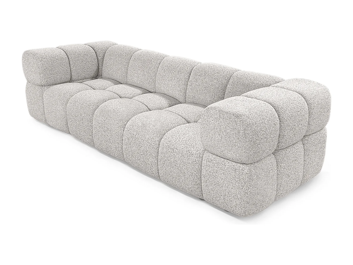 Design 4-Sitzer Sofa ALVERO 280 cm – Puente Hellgrau 06 – Strukturstoff Premium – HR-Schaum