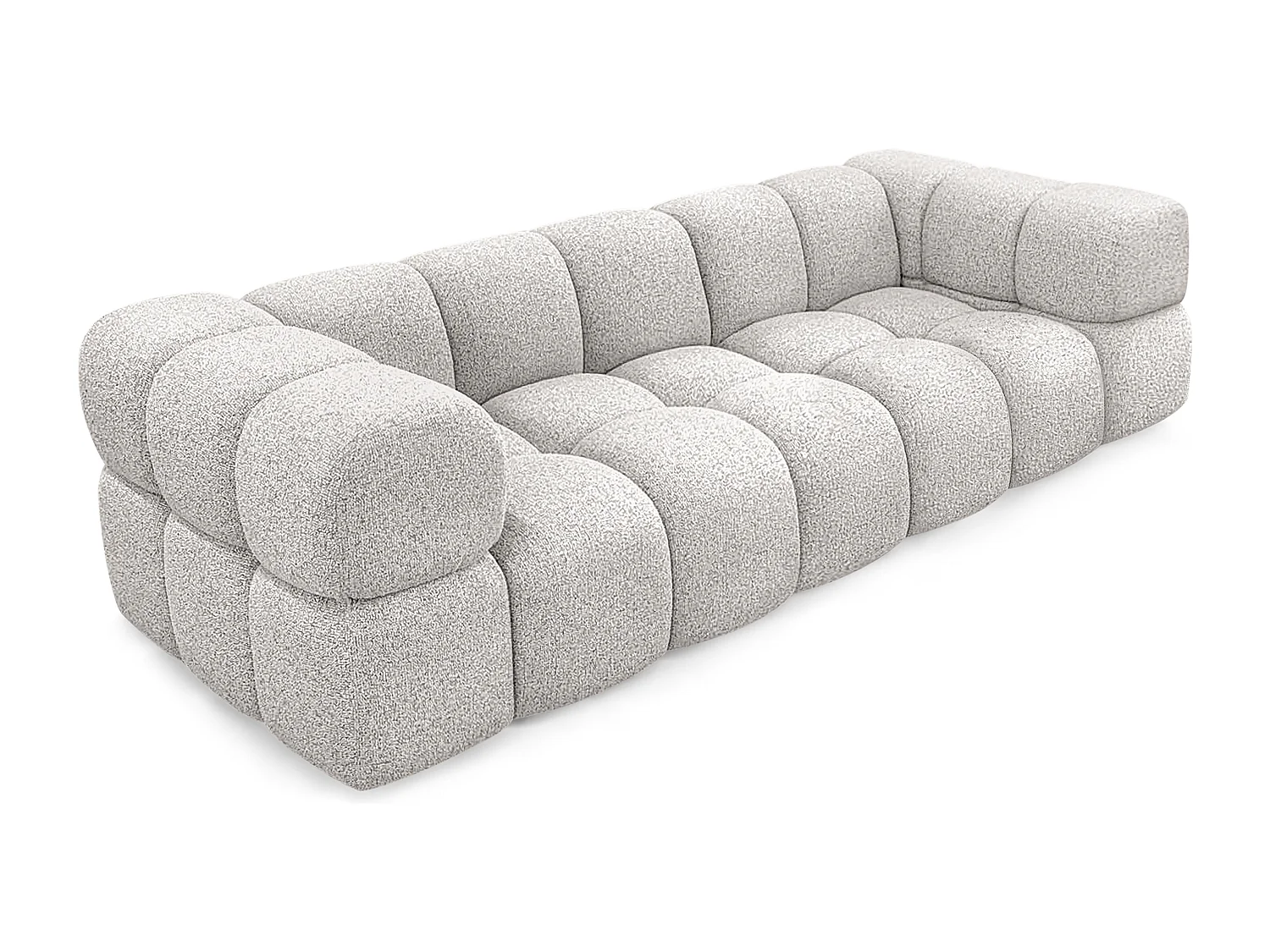 Design 4-Sitzer Sofa ALVERO 280 cm – Puente Hellgrau 06 – Strukturstoff Premium – HR-Schaum