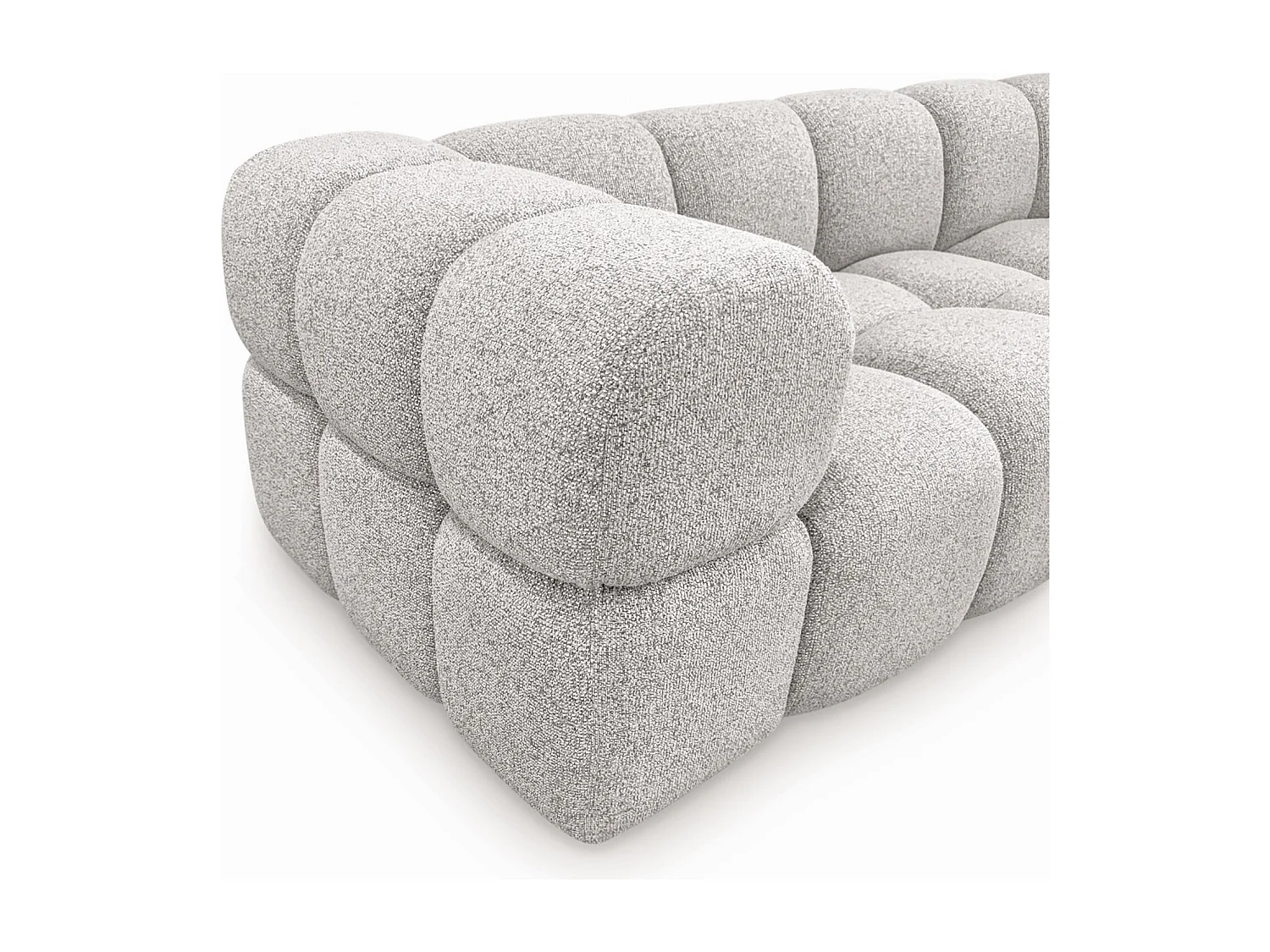 Design 4-Sitzer Sofa ALVERO 280 cm – Puente Hellgrau 06 – Strukturstoff Premium – HR-Schaum