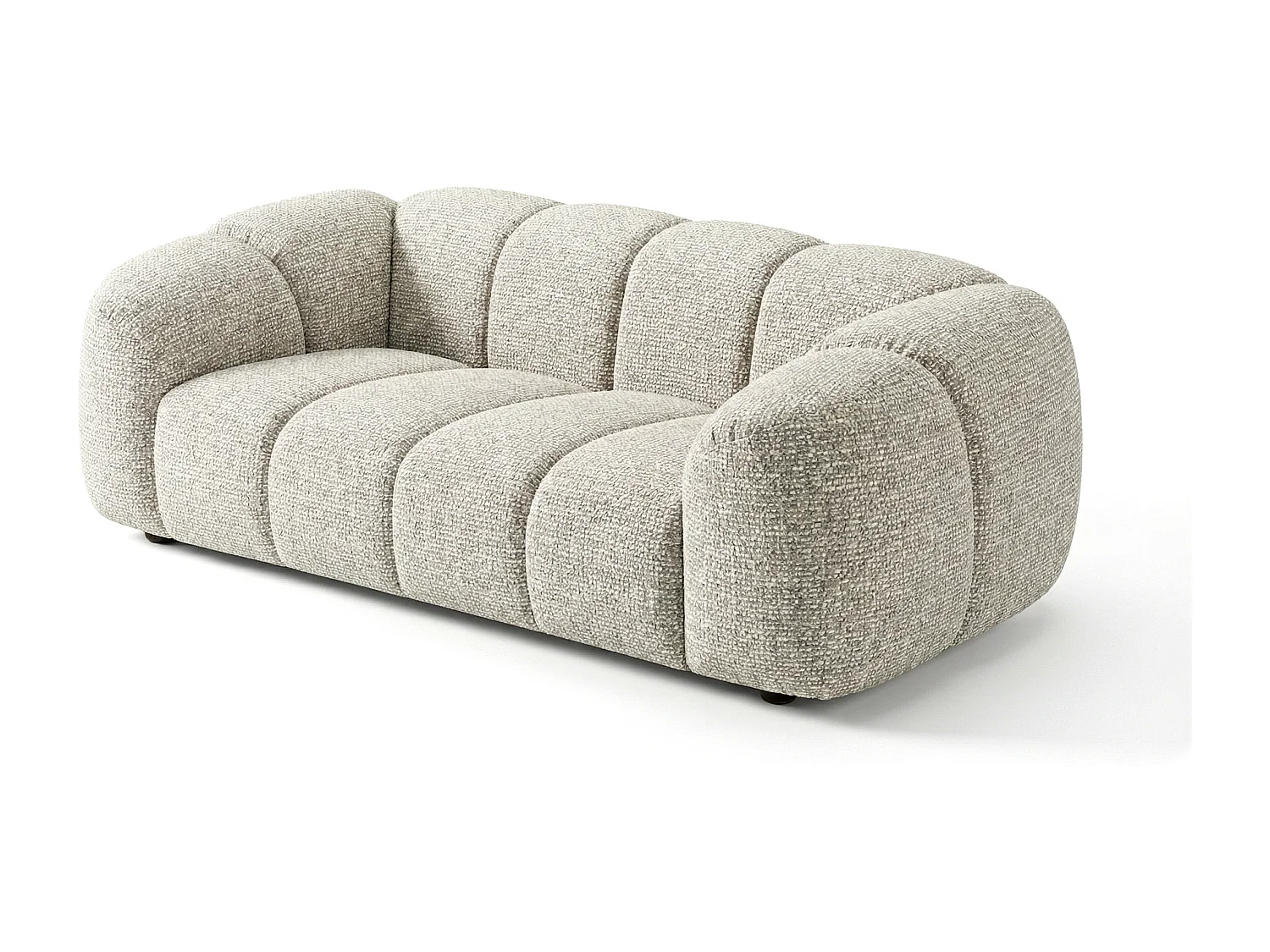 Design Sofa MALI 3-Sitzer Stoff Puente 09 Beigegrau– Cloud Design 240cm